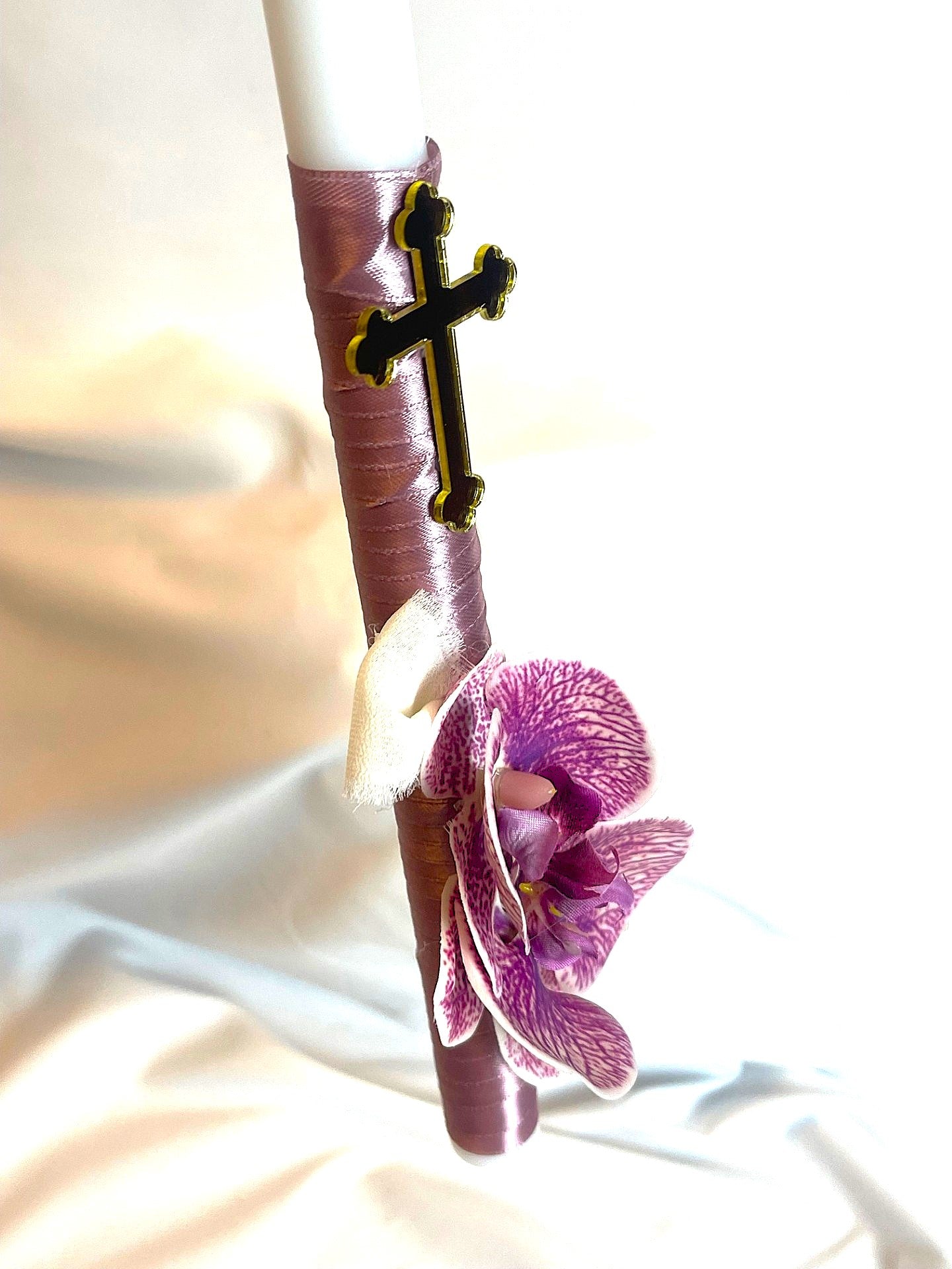 Orchid Dream Lambatha / Palm Sunday Candle 40cm (LARGE)