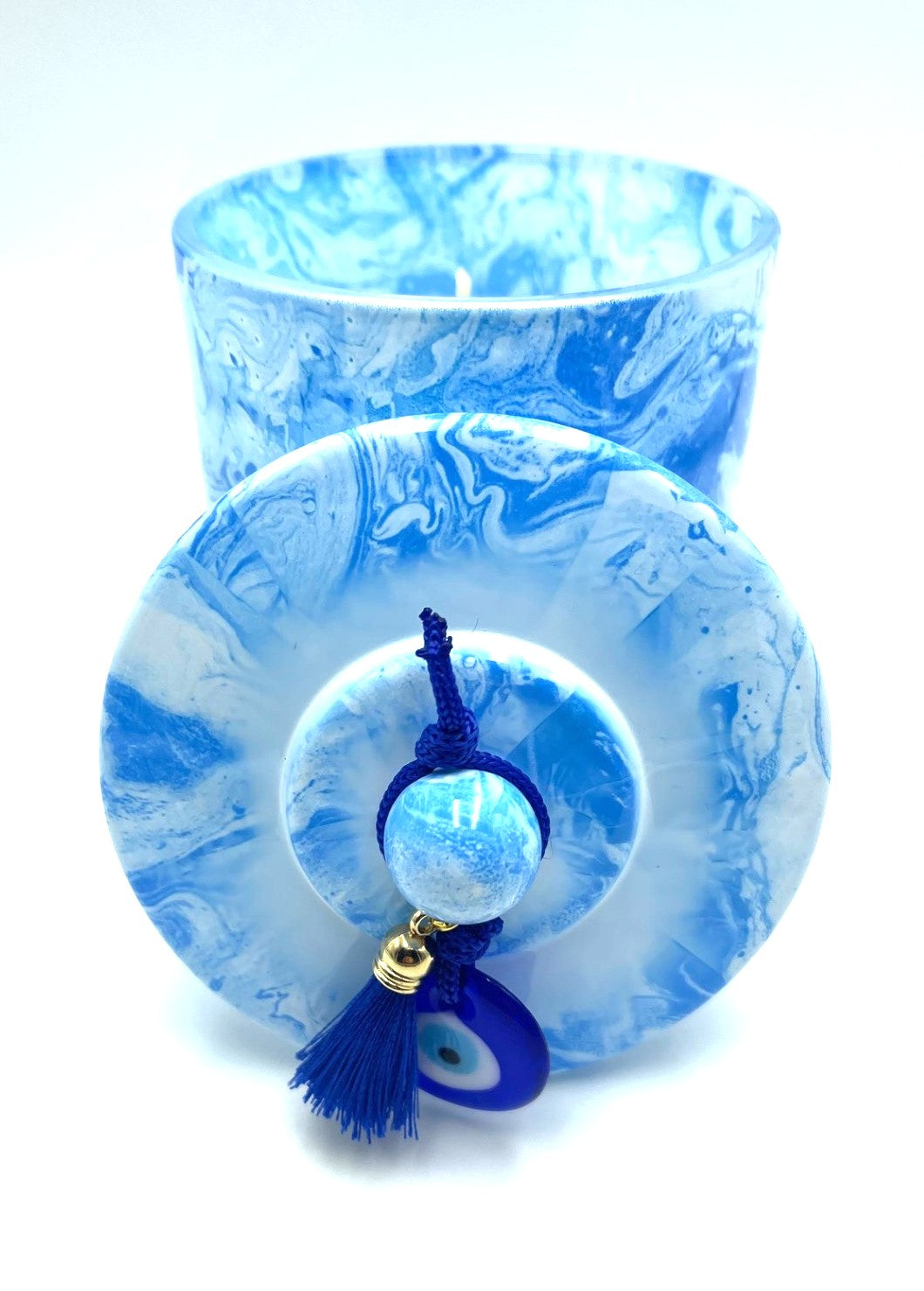 Mediterranean Evil Eye Candle