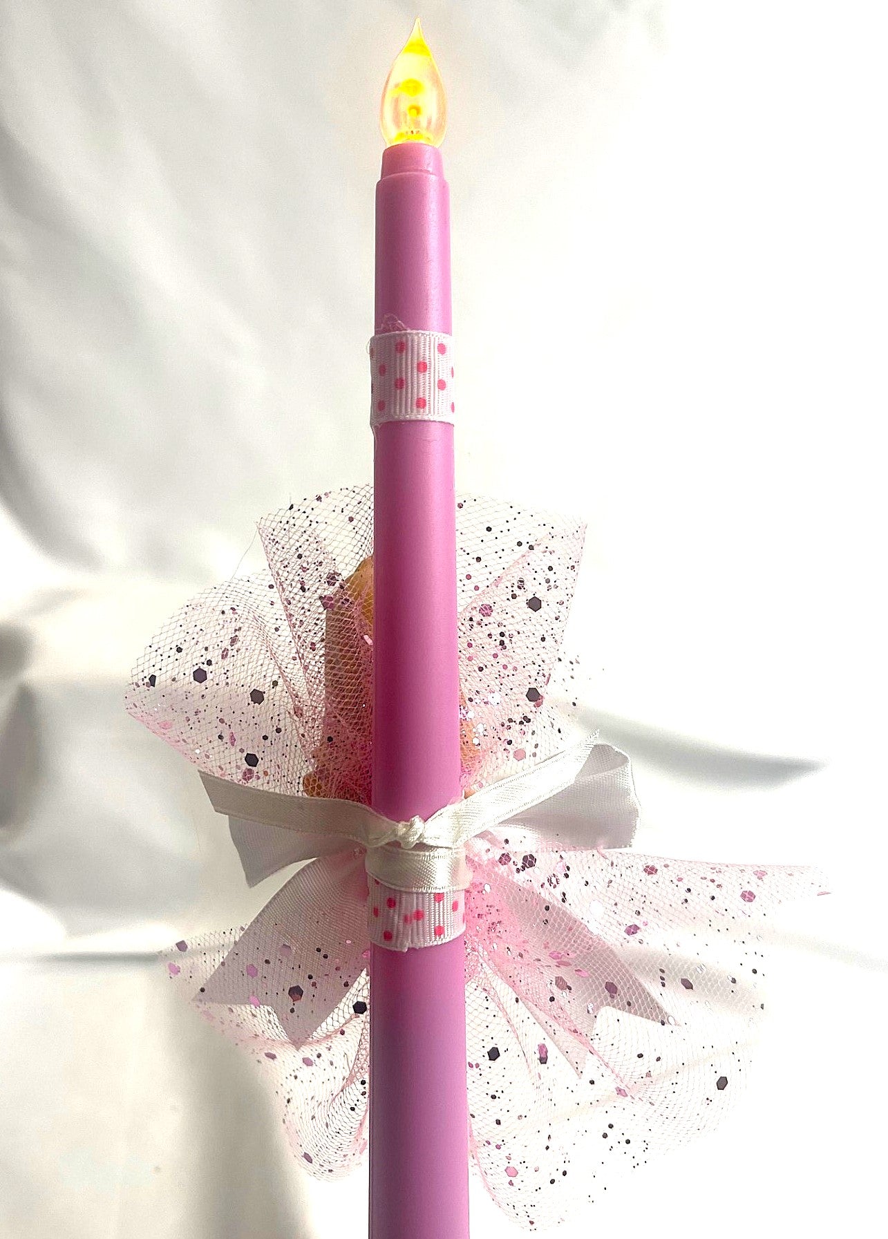 Flameless Easter Candle - Aurora 'Sleeping Beauty' Lambatha / Palm Sunday 28cm (SMALL)