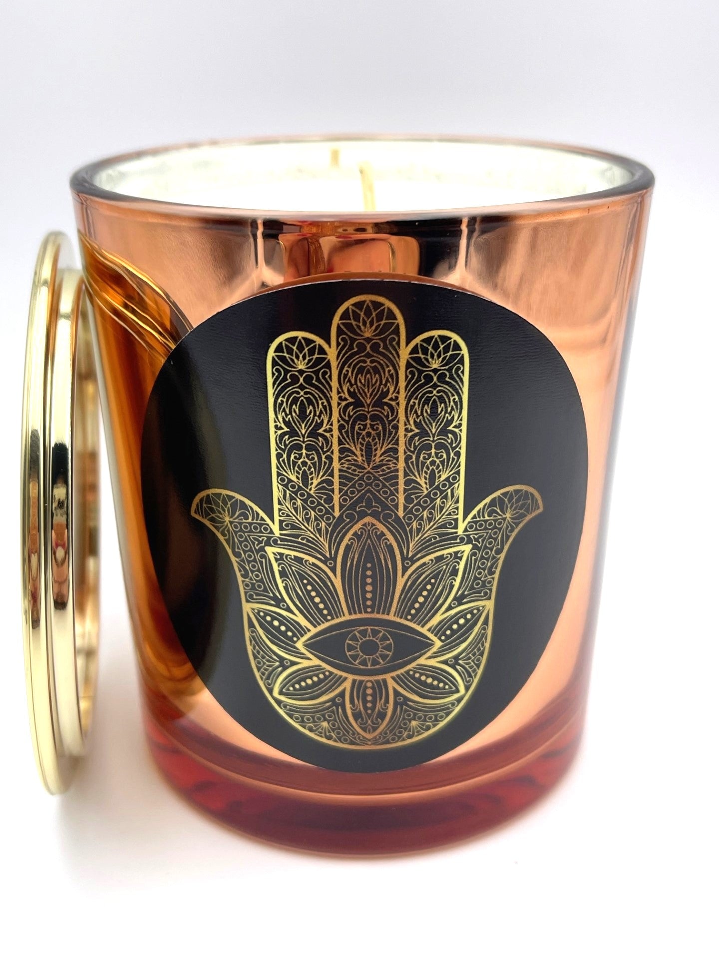 Hamsa Hand Candle (Hand of Fatima/Hand of Miriam) Copper