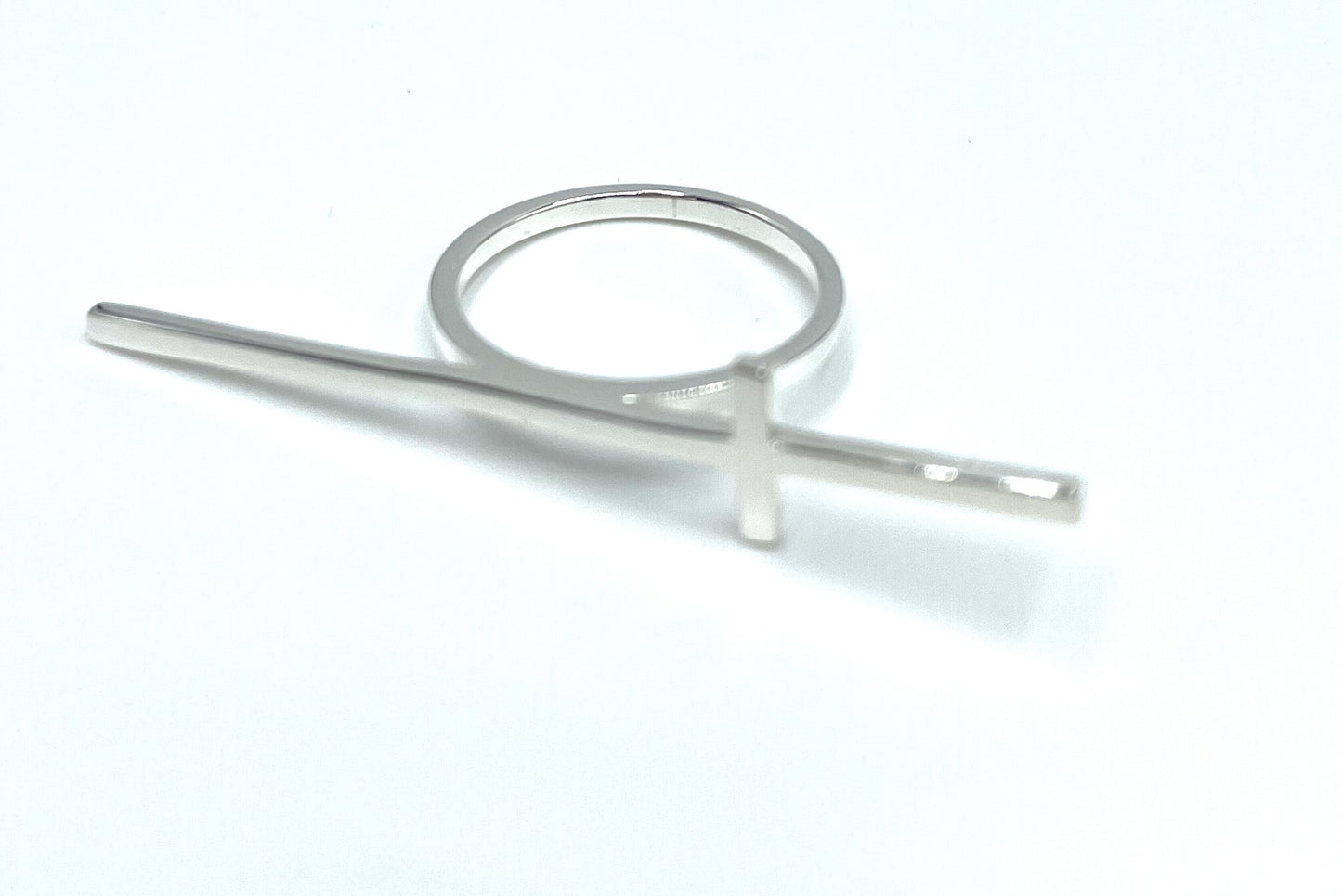 925 Sterling Silver Dainty Large Side Cross Ring  -  Women's - Christian Jewellery -  Faith -  Religious - Gift for her