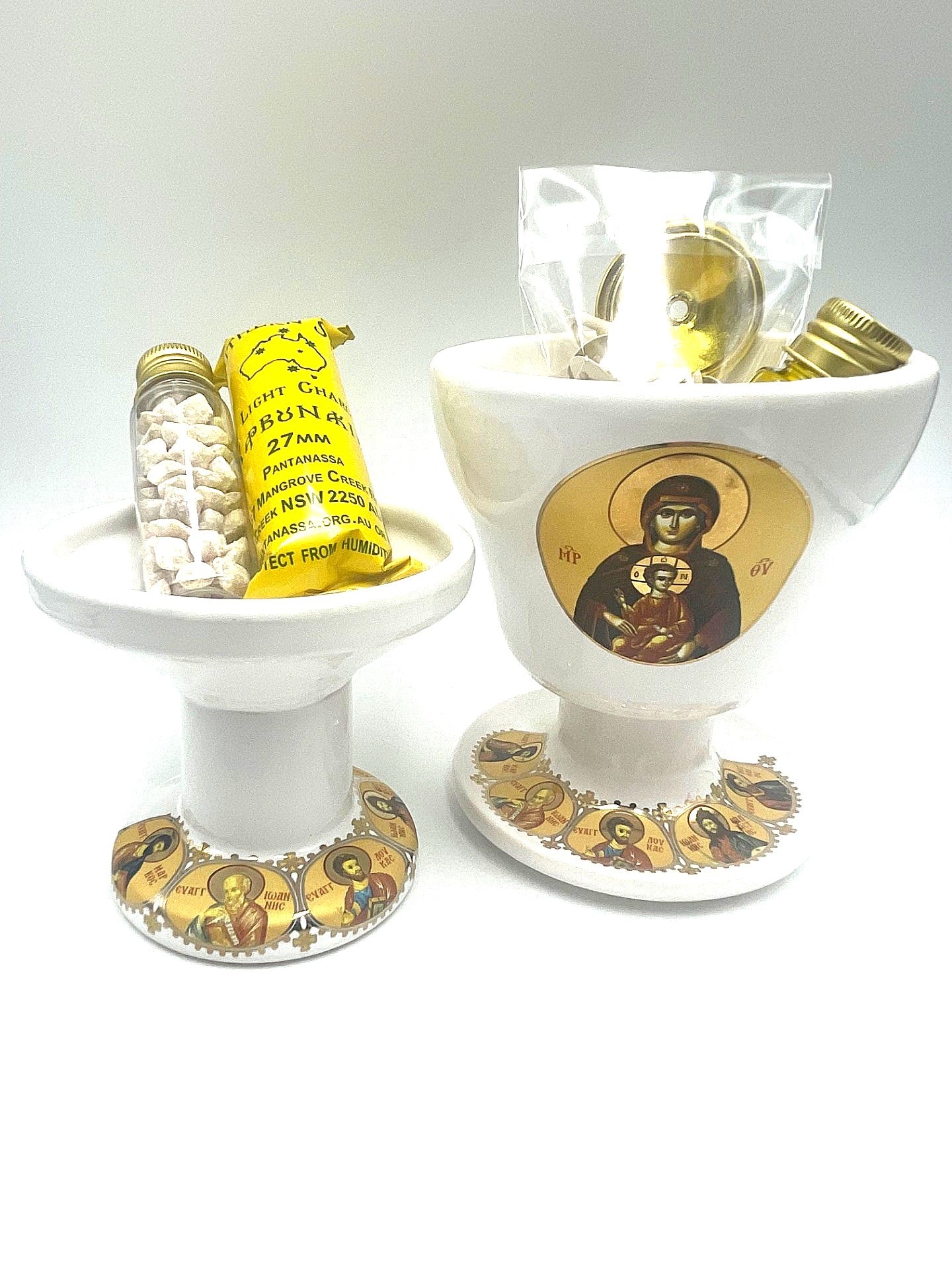 Ceramic Censor Livanistiri - Gold Leafed Icons (Various Colours)