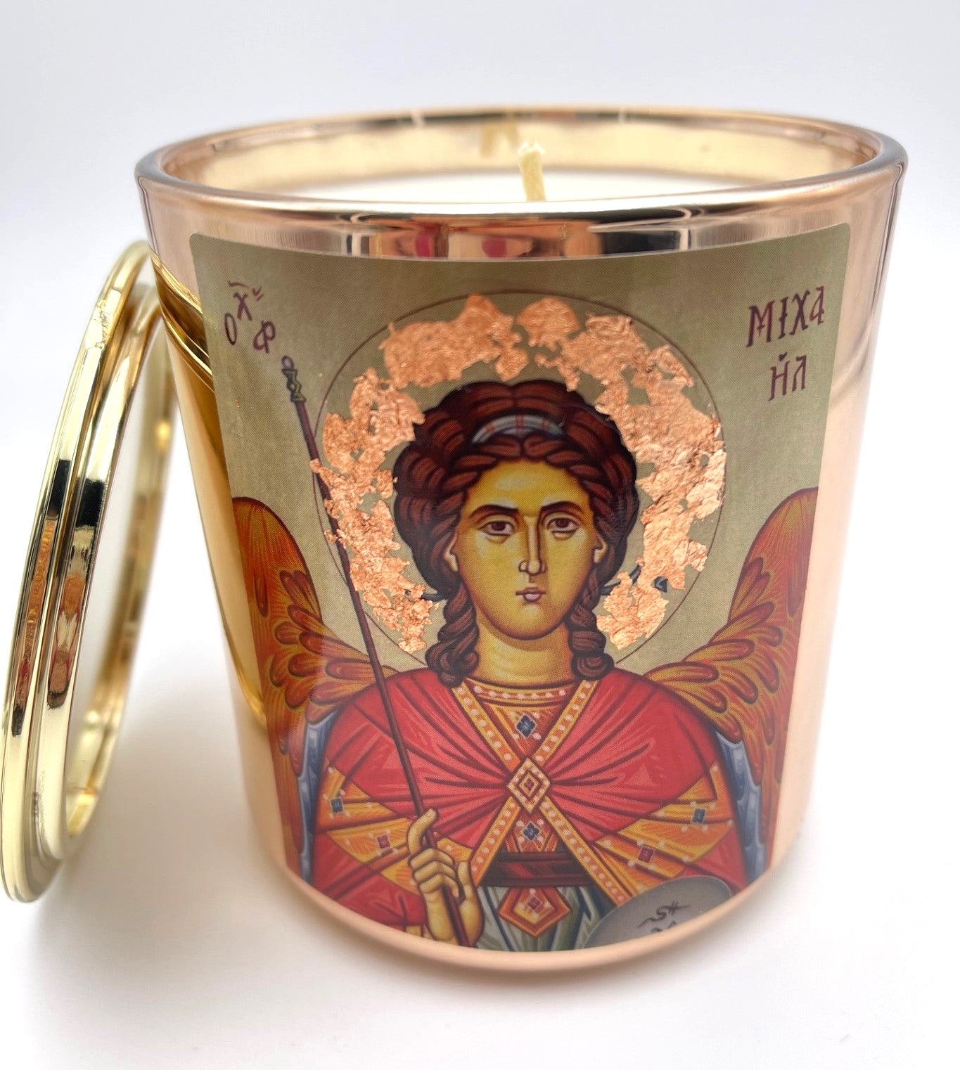 St Michael / Archangel  Candle -  Livani / Frankincense Fragrance