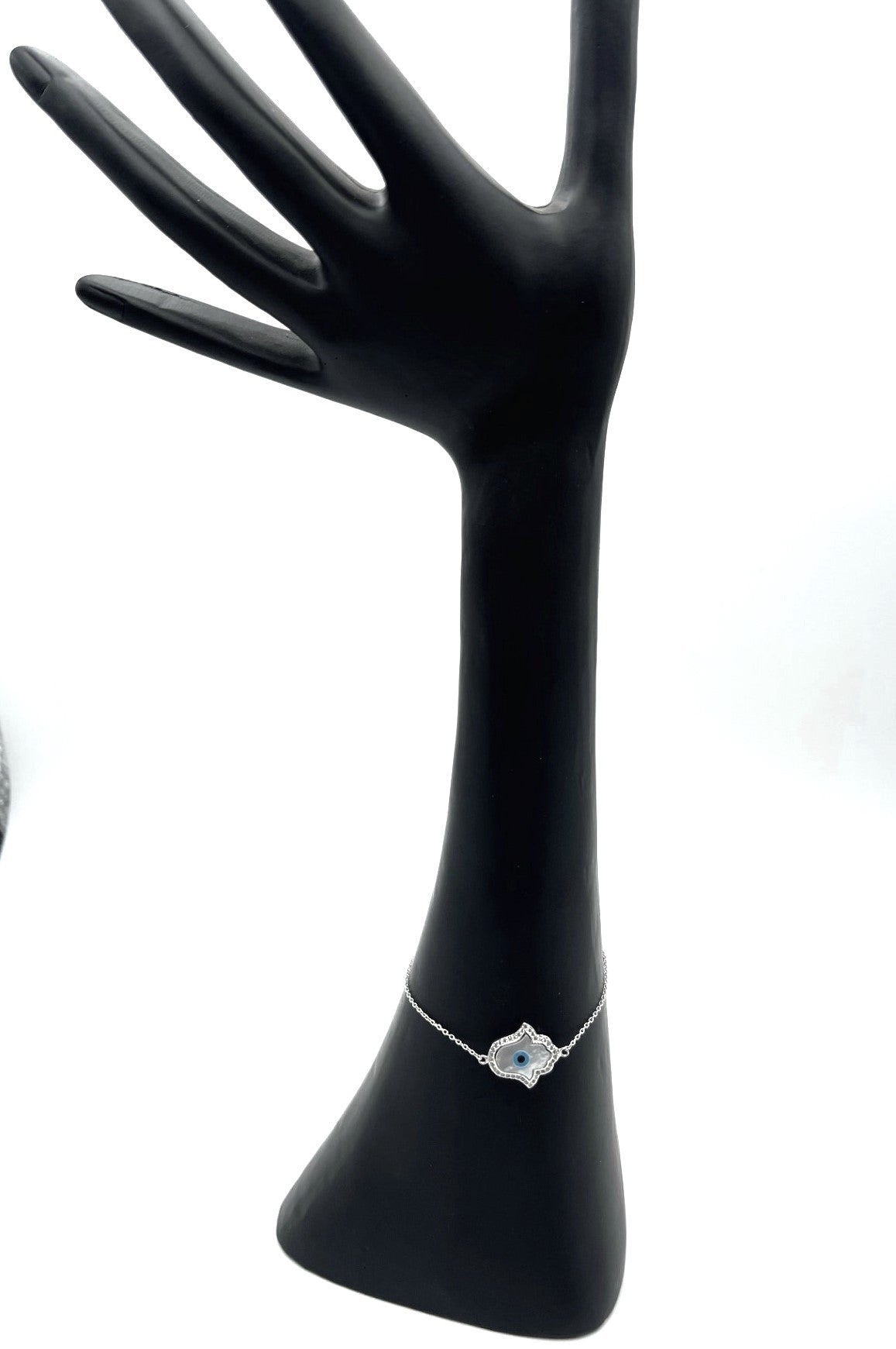 925 Sterling Silver & Mother of Pearl Hamsa Hand/Hand of Fatima Bracelet - Women's - Protection