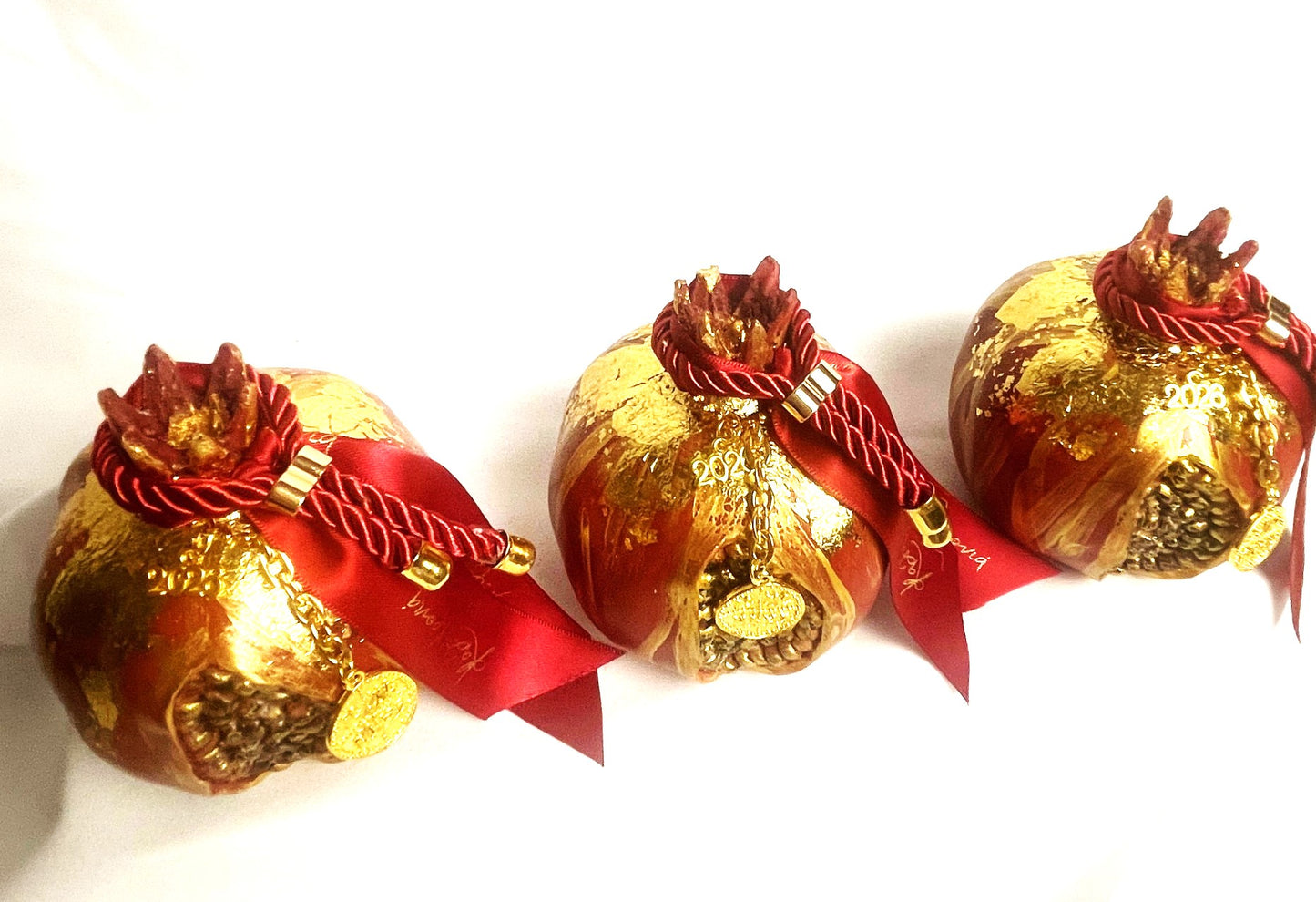 2026 Pomegranate Good Luck Ornament - Red