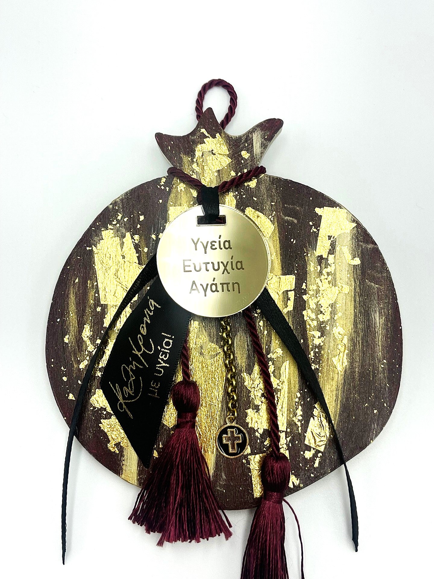 Pomegranate Good Luck (Gouri) Wall Plaque - Maroon