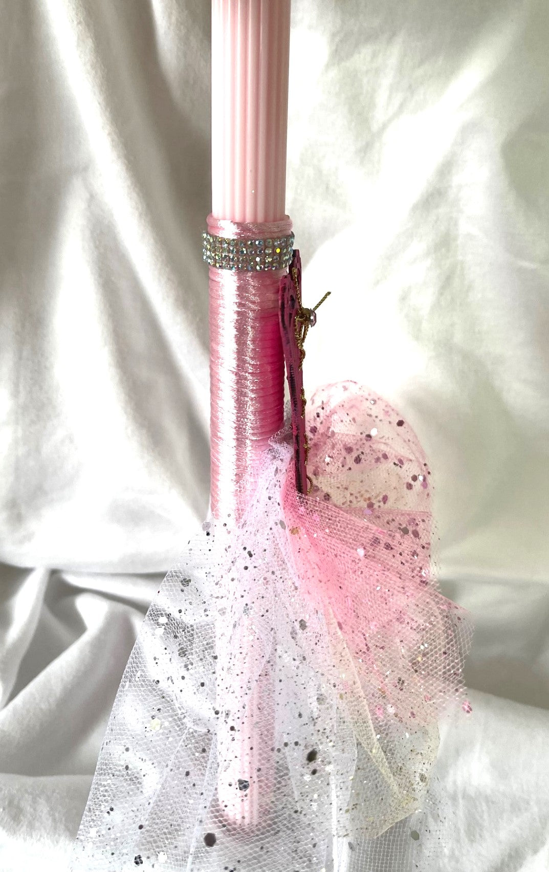 Pink Bodice (Style 2 ) Lambatha Orthodox Easter Candle 40cm (LARGE)