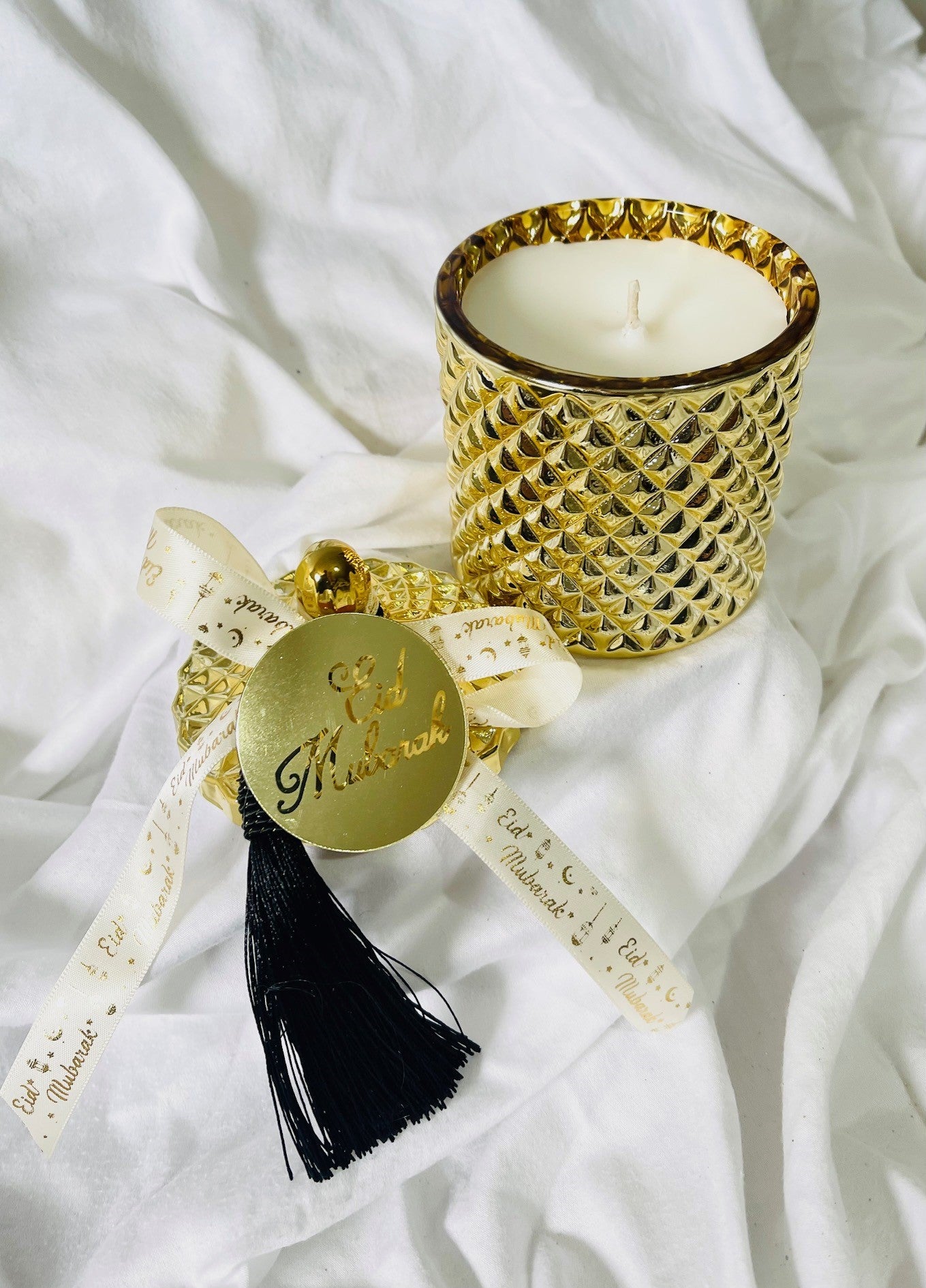 Eid Mubarak Festive Candle (Gold)