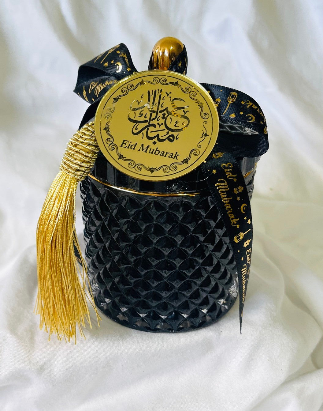 Eid Mubarak Festive Candle (Black)