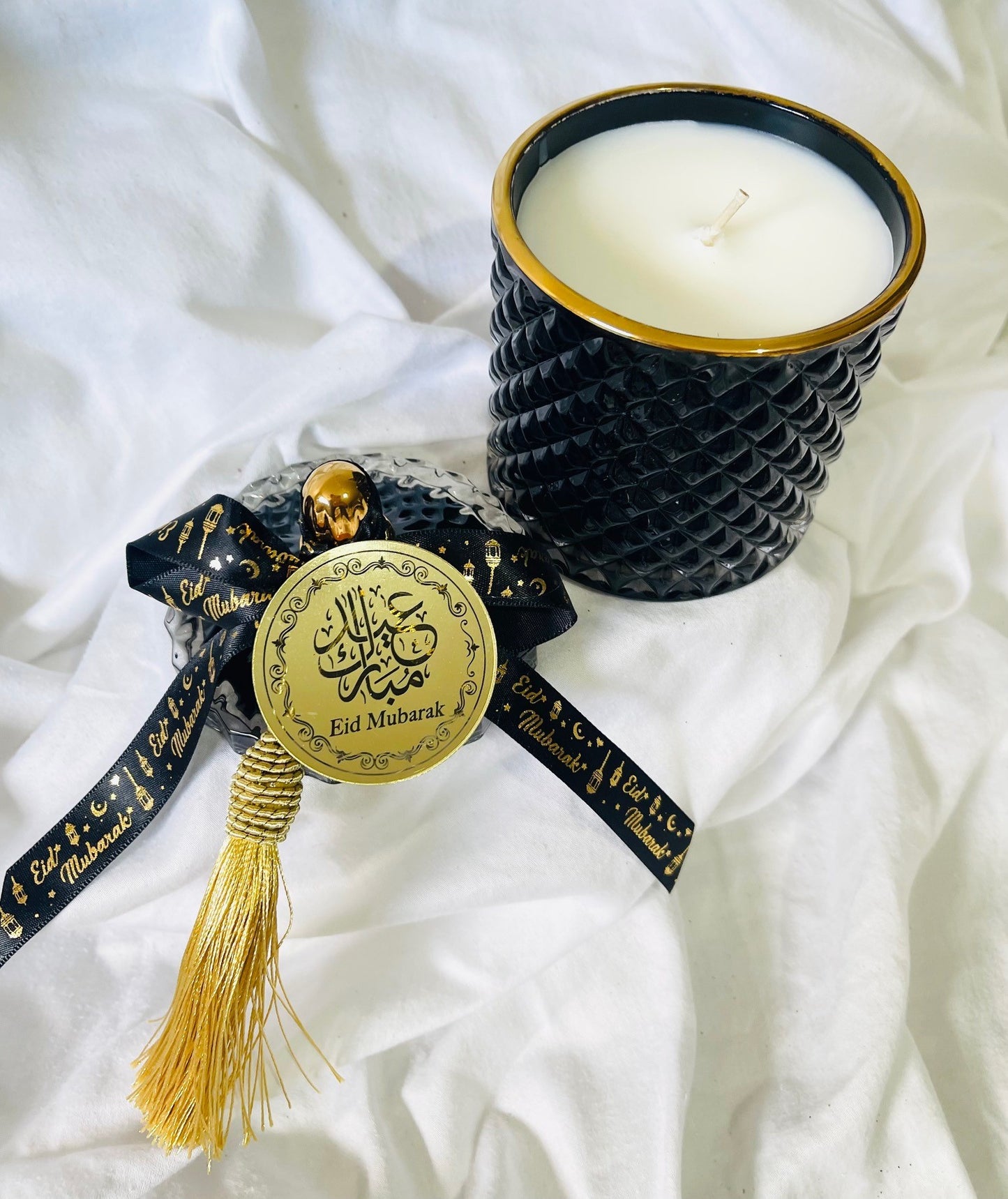 Eid Mubarak Festive Candle (Black)