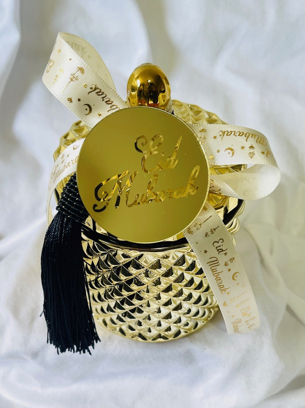 Eid Mubarak Festive Candle (Gold)