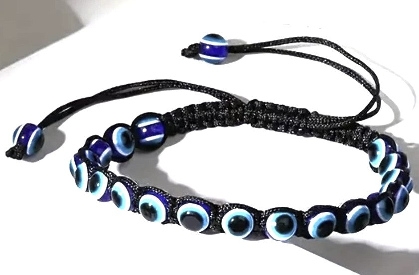 Evil Eye Knotted Cord Bracelet  - Boys/Men - Protection