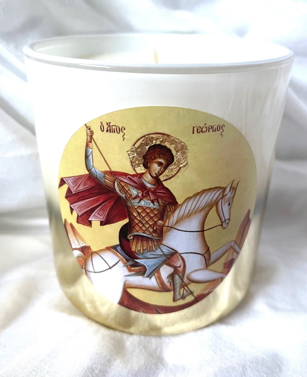 St George the Great Martyr  Candle - Livani/Frankincense Fragrance
