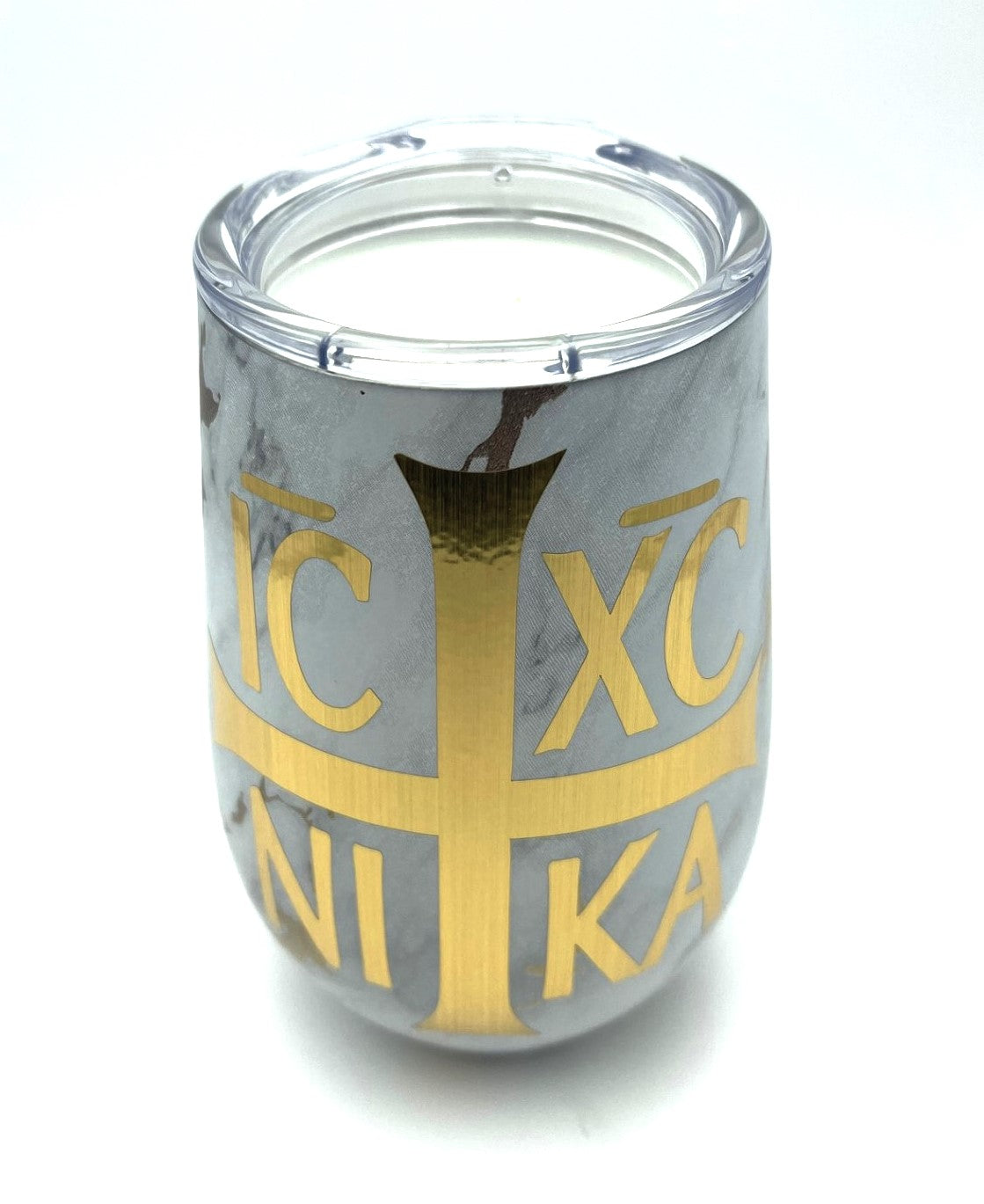 Religious Candle in Mug - Gold IC XC NIKA (Gold Marble) (Noir 29 inspired)