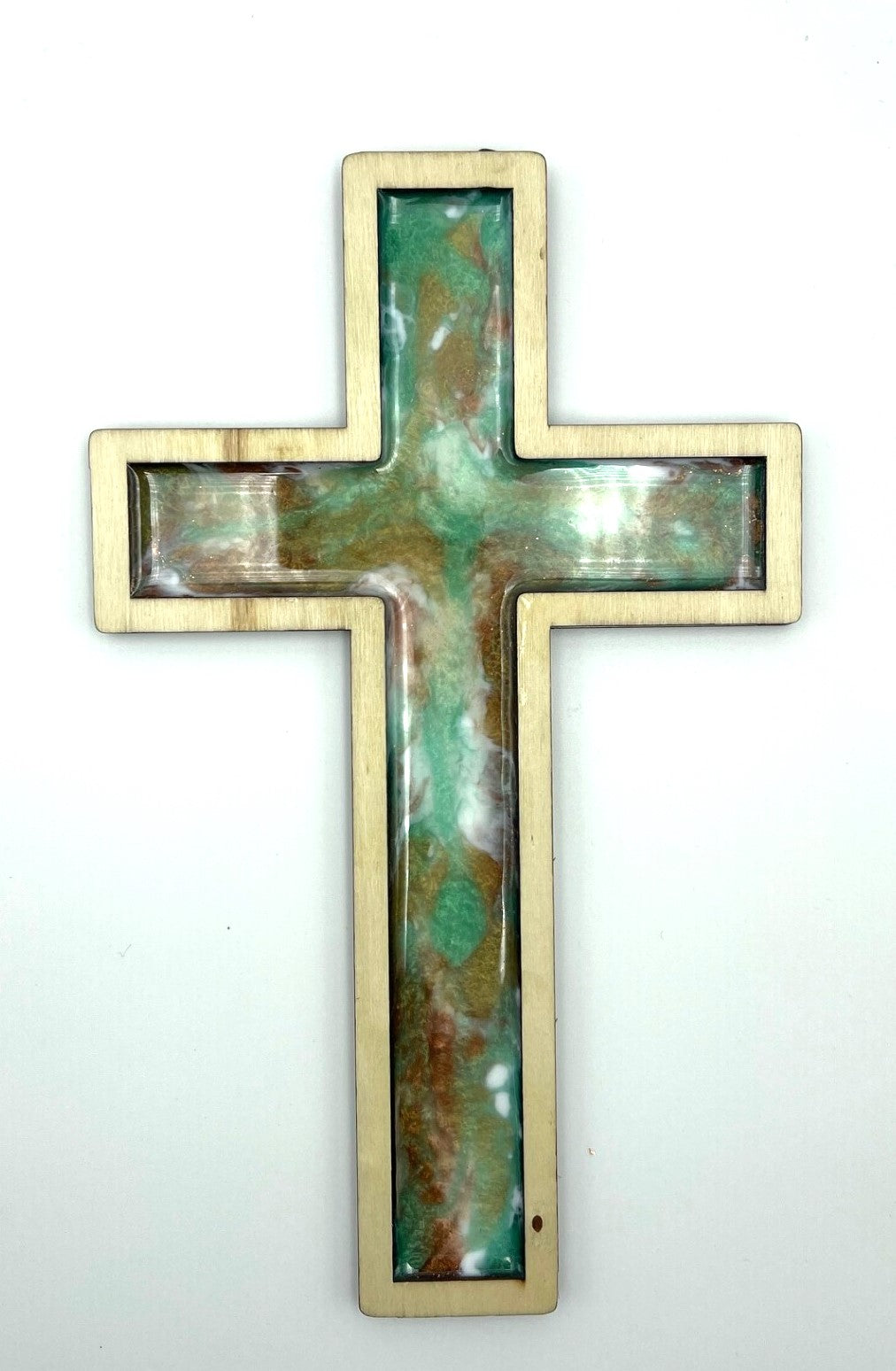 Resin Cross with Border (Various Colours)