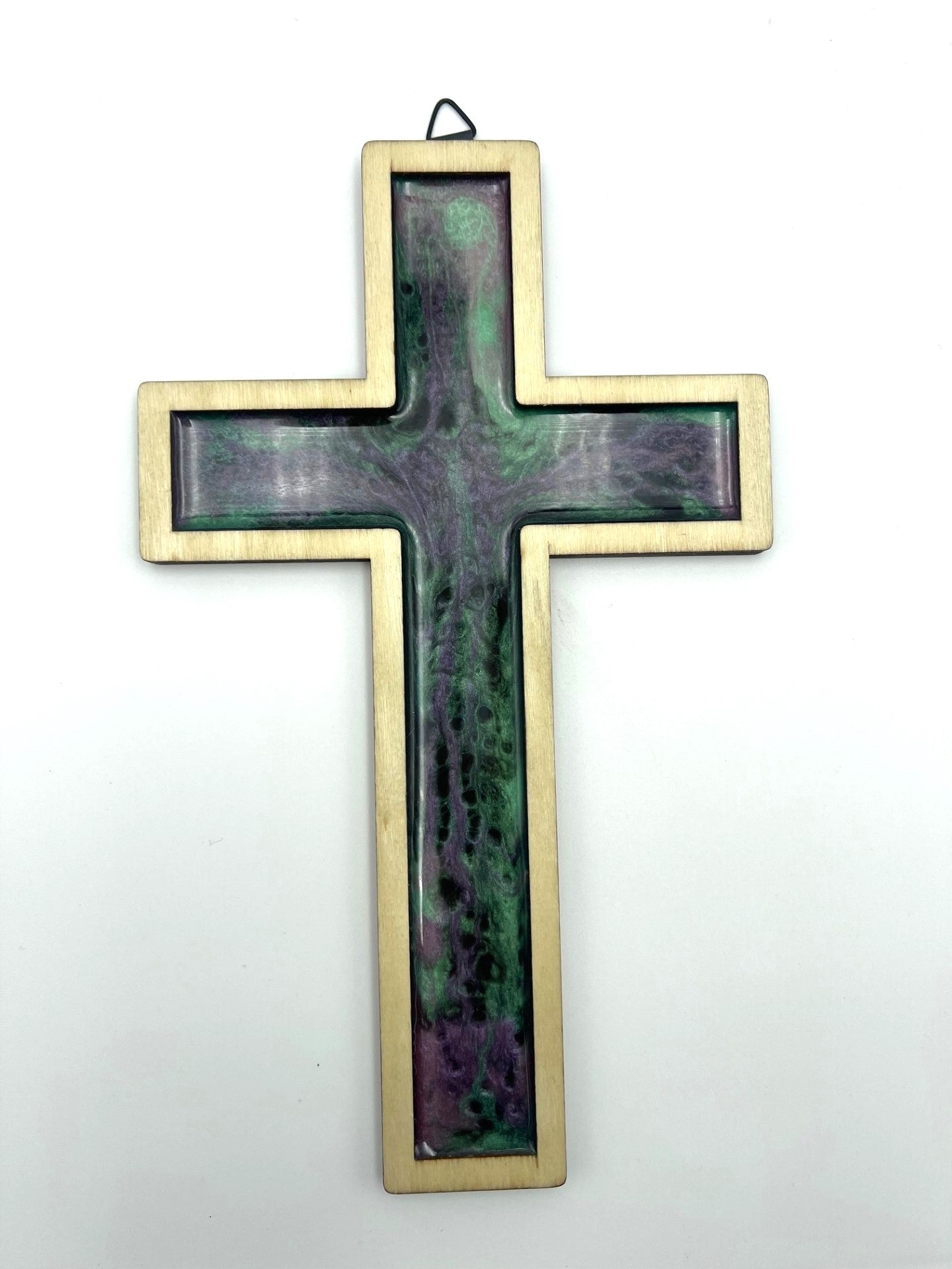 Resin Cross with Border (Various Colours)