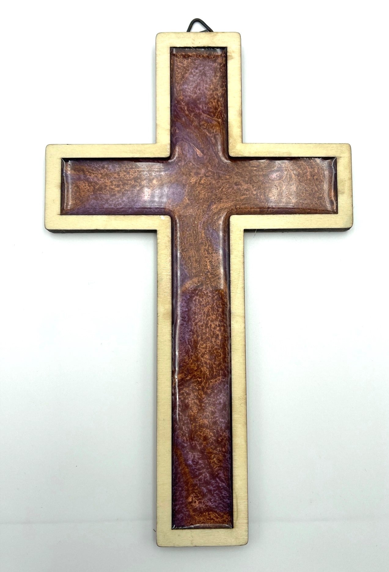 Resin Cross with Border (Various Colours)