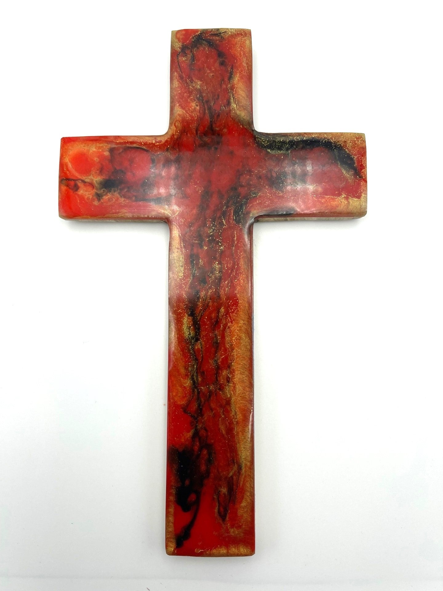Wood Resin Cross (Various Colours)