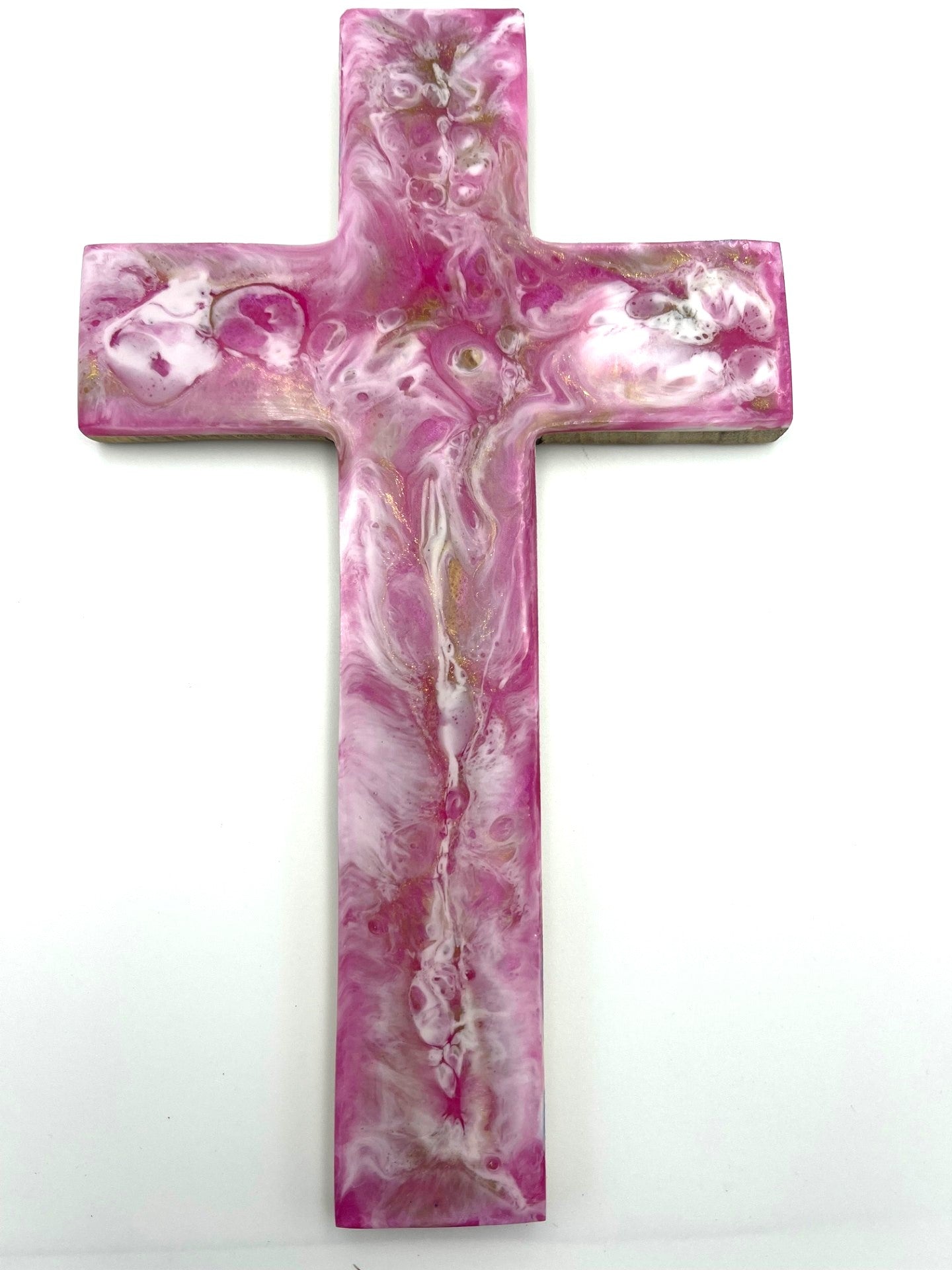 Wood Resin Cross (Various Colours)