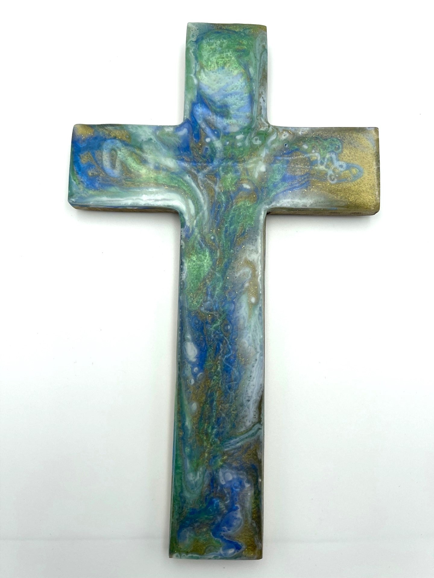 Wood Resin Cross (Various Colours)