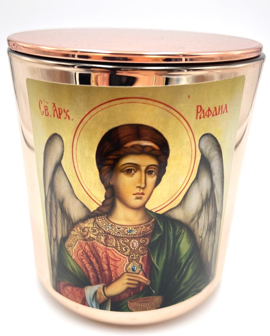 St Raphael / Archangel Candle - Livani / Frankincense Fragrance