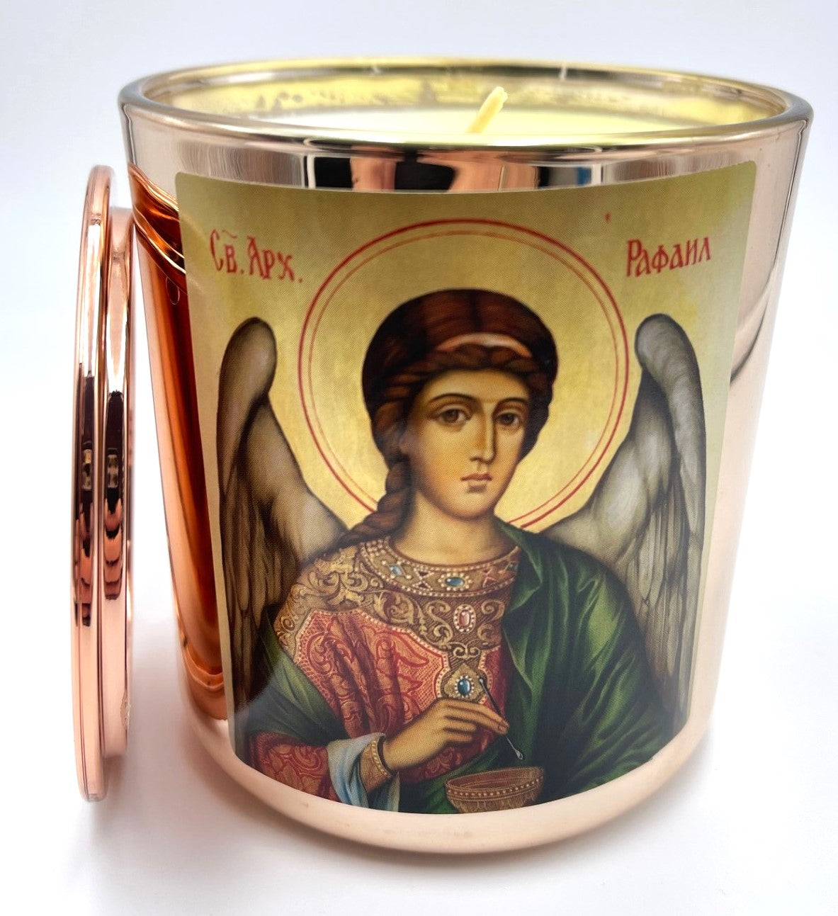 St Raphael / Archangel Candle - Livani / Frankincense Fragrance