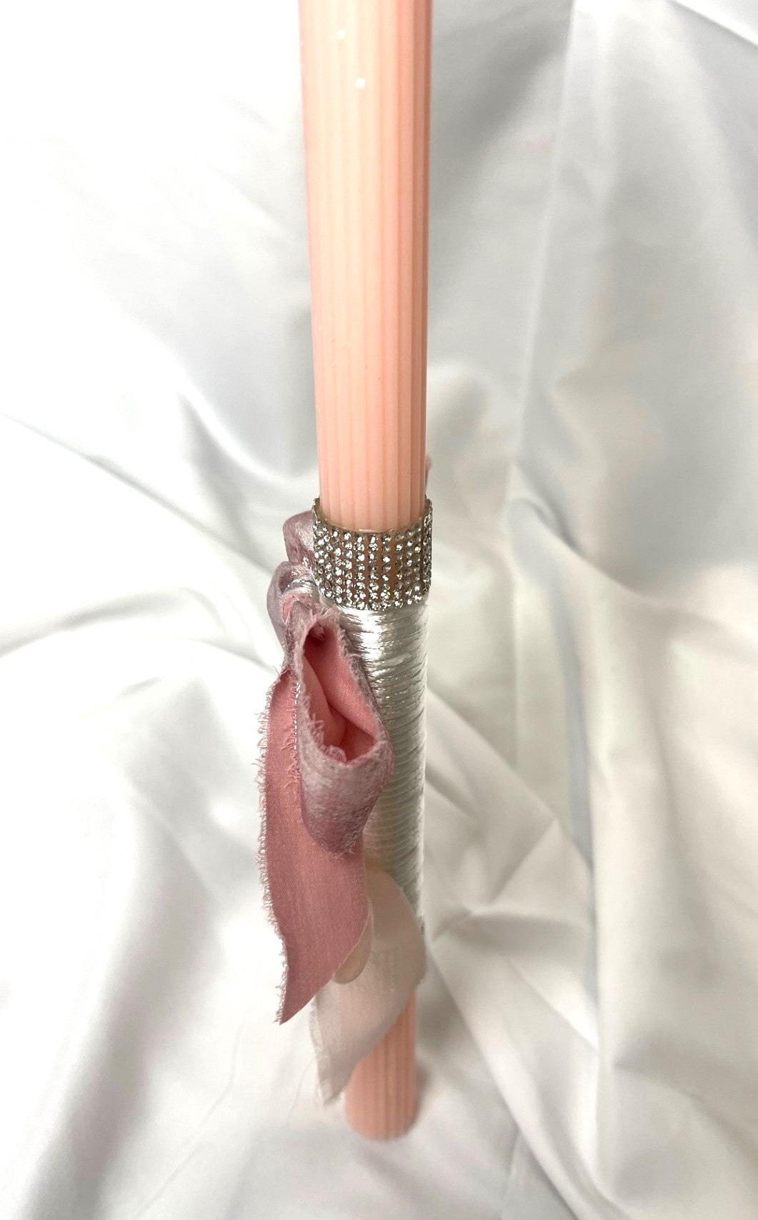 Sparkly Angelic Pink Easter Candle - Palm Sunday / Lambatha 40cm (LARGE)