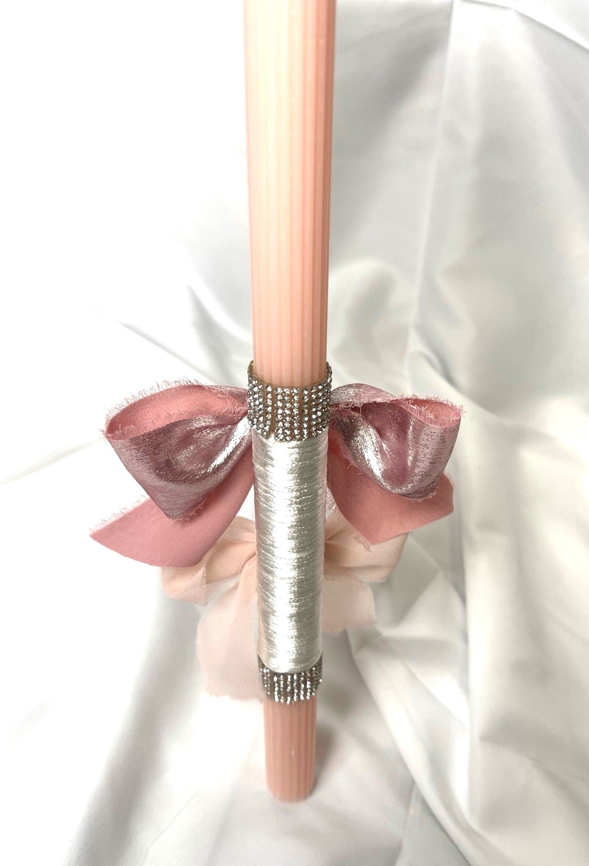 Sparkly Angelic Pink Easter Candle - Palm Sunday / Lambatha 40cm (LARGE)