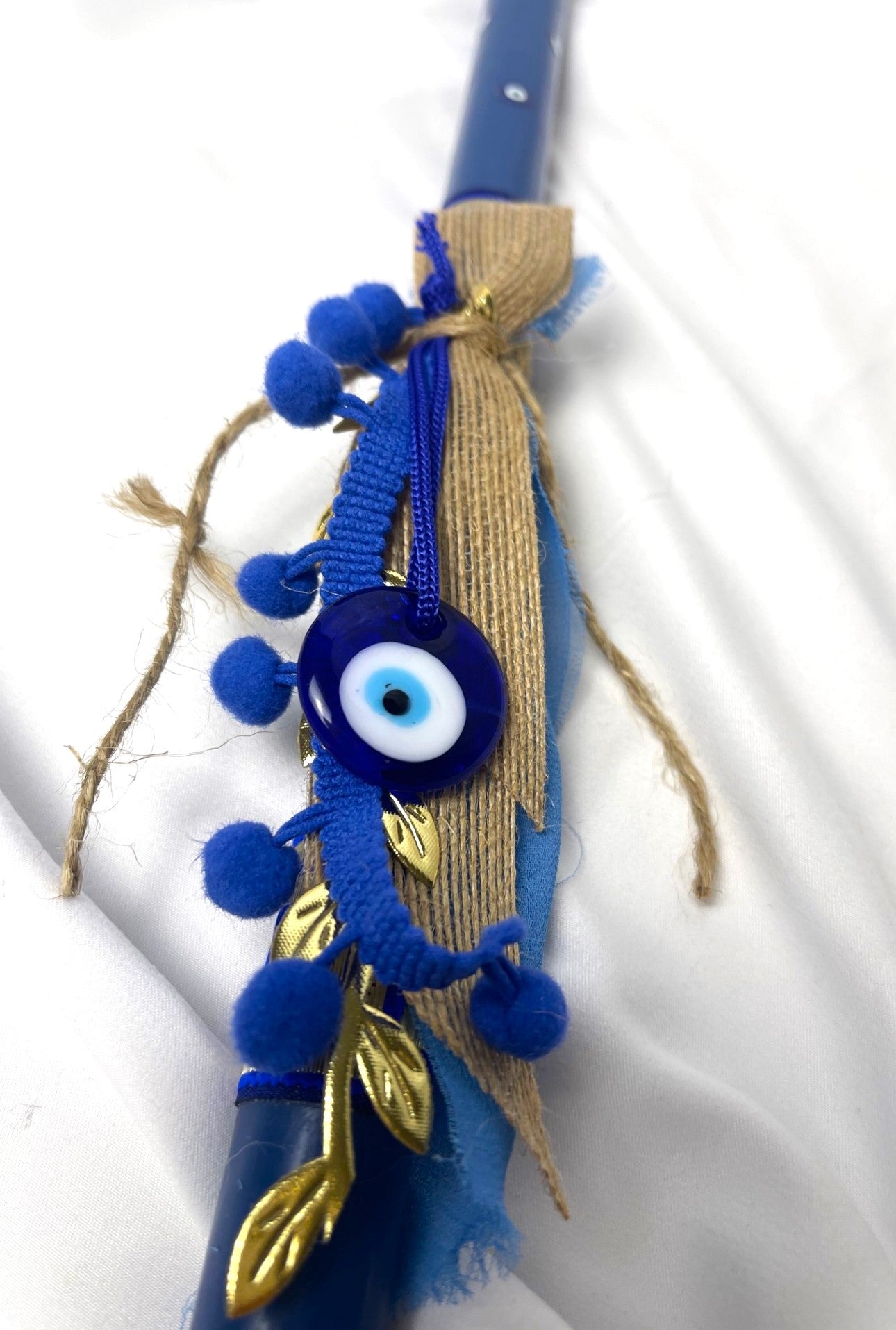 Evil Eye Easter Candle Palm Sunday / Lambatha 40cm (LARGE)