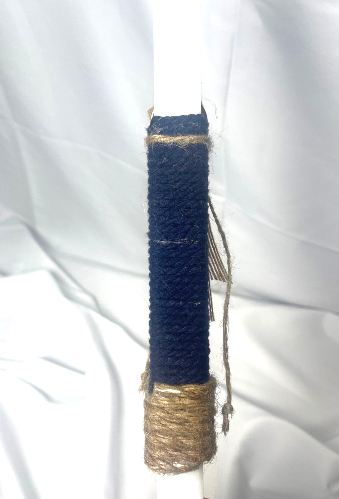 Silver Cross Keyring Easter Candle - Lambatha / Palm Sunday 40ccm (LARGE)