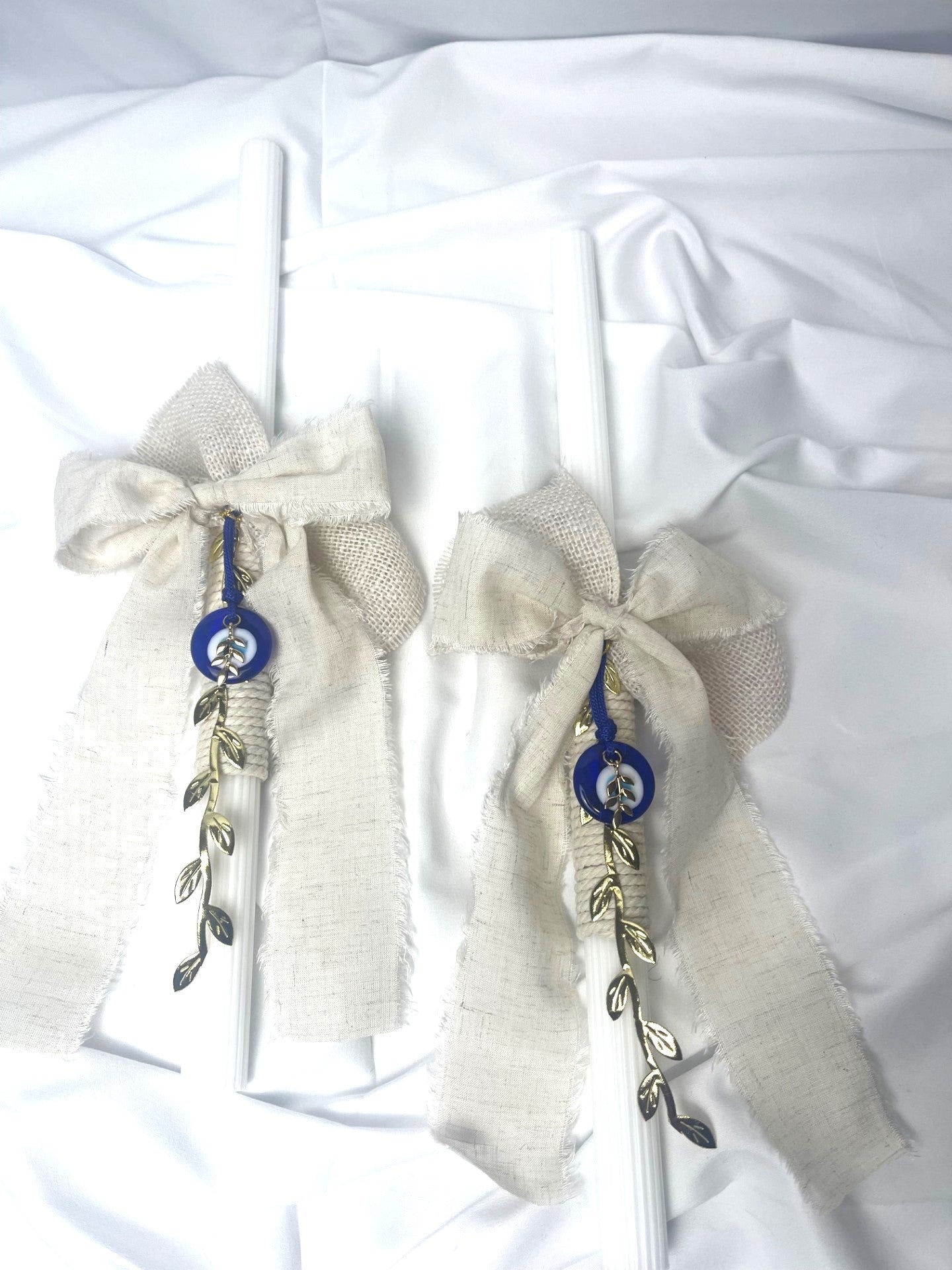 Blue Mati Delight Easter Candle - Lambatha / Palm Sunday 40cm (LARGE)