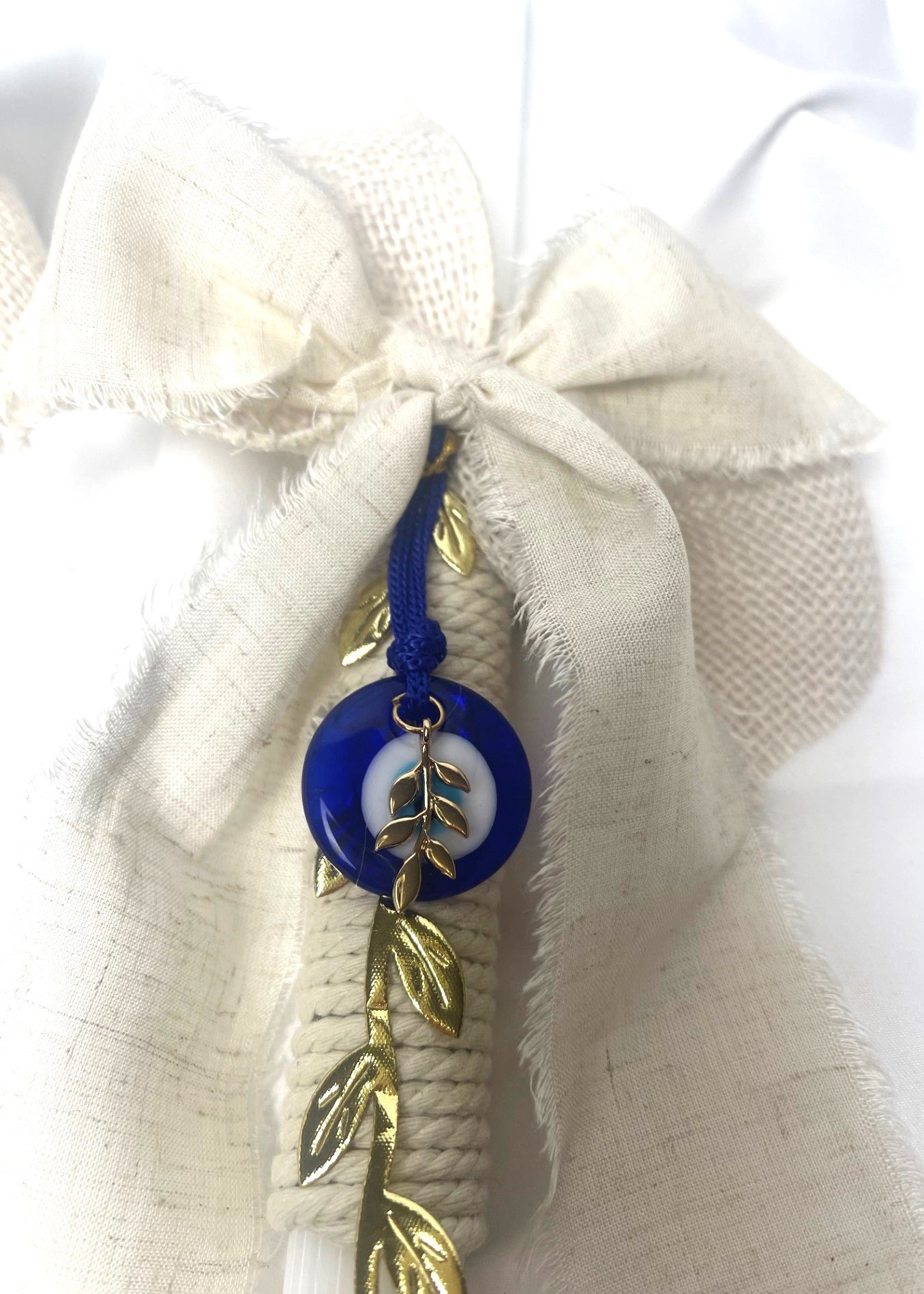 Blue Mati Delight Easter Candle - Lambatha / Palm Sunday 40cm (LARGE)