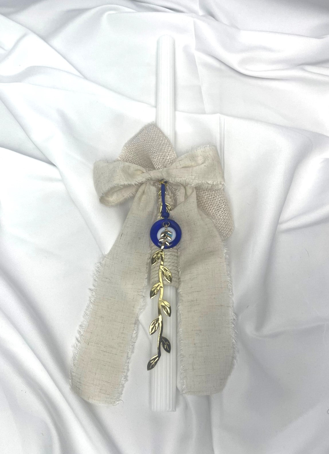 Blue Mati Delight Easter Candle - Lambatha / Palm Sunday 40cm (LARGE)