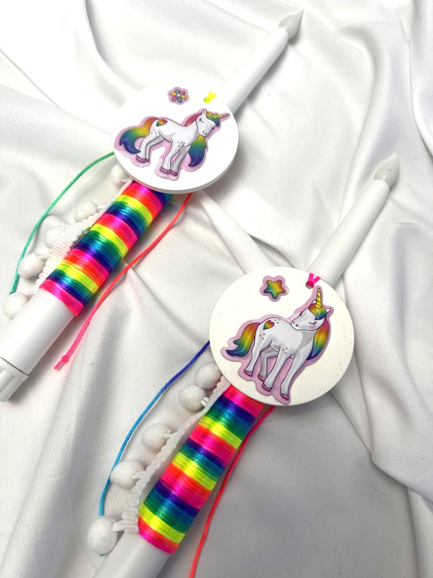 Flameless Battery Easter Candle - Unicorn - Lambathes / Palm Sunday 28cm (SMALL)