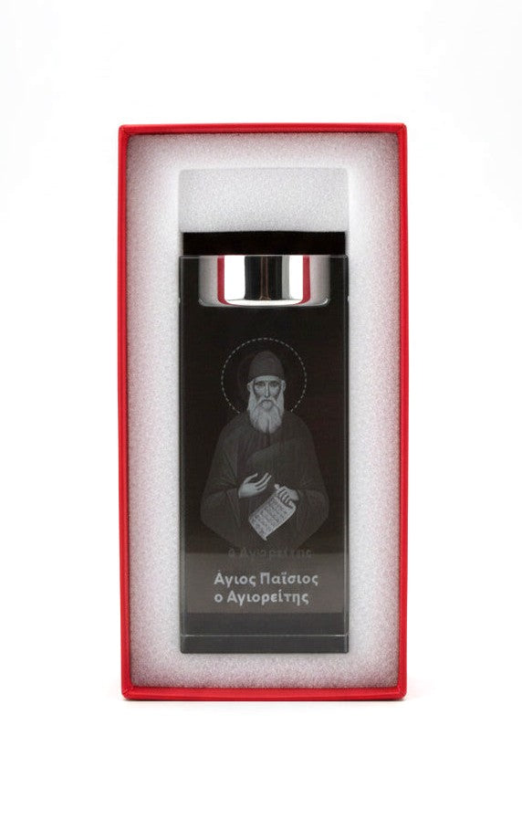 Saint Paisios Glass Tealight Holder