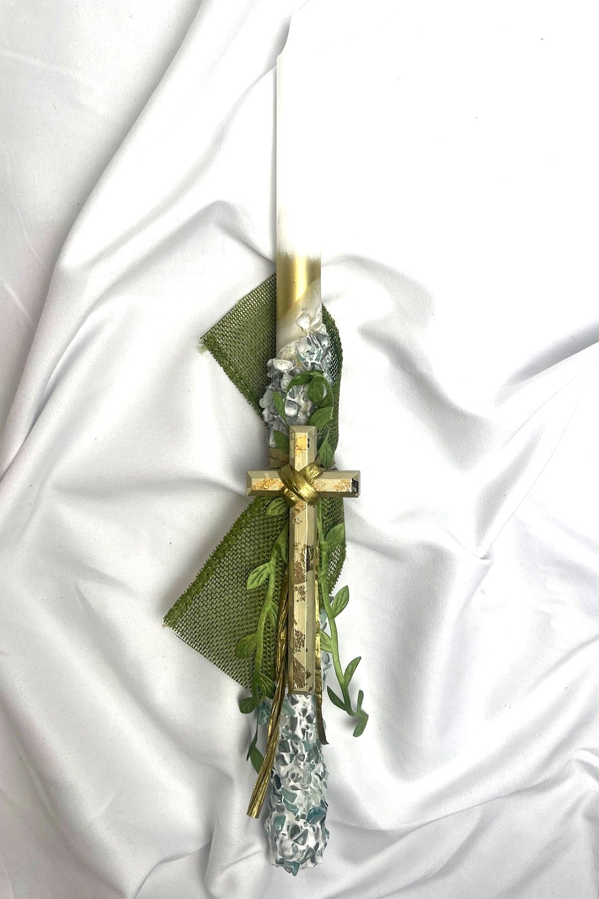 Textured Lambathes / Palm Sunday Easter Candles  3 Styles and Colours 40cm (LARGE)