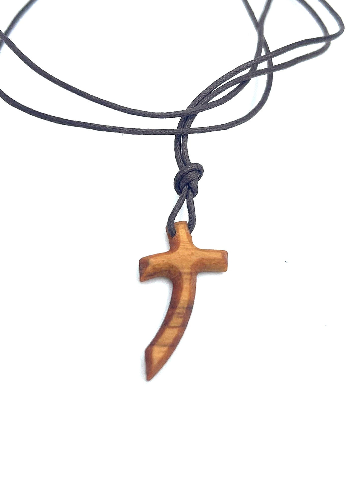 Curved Olive Wood Cross (Unisex)