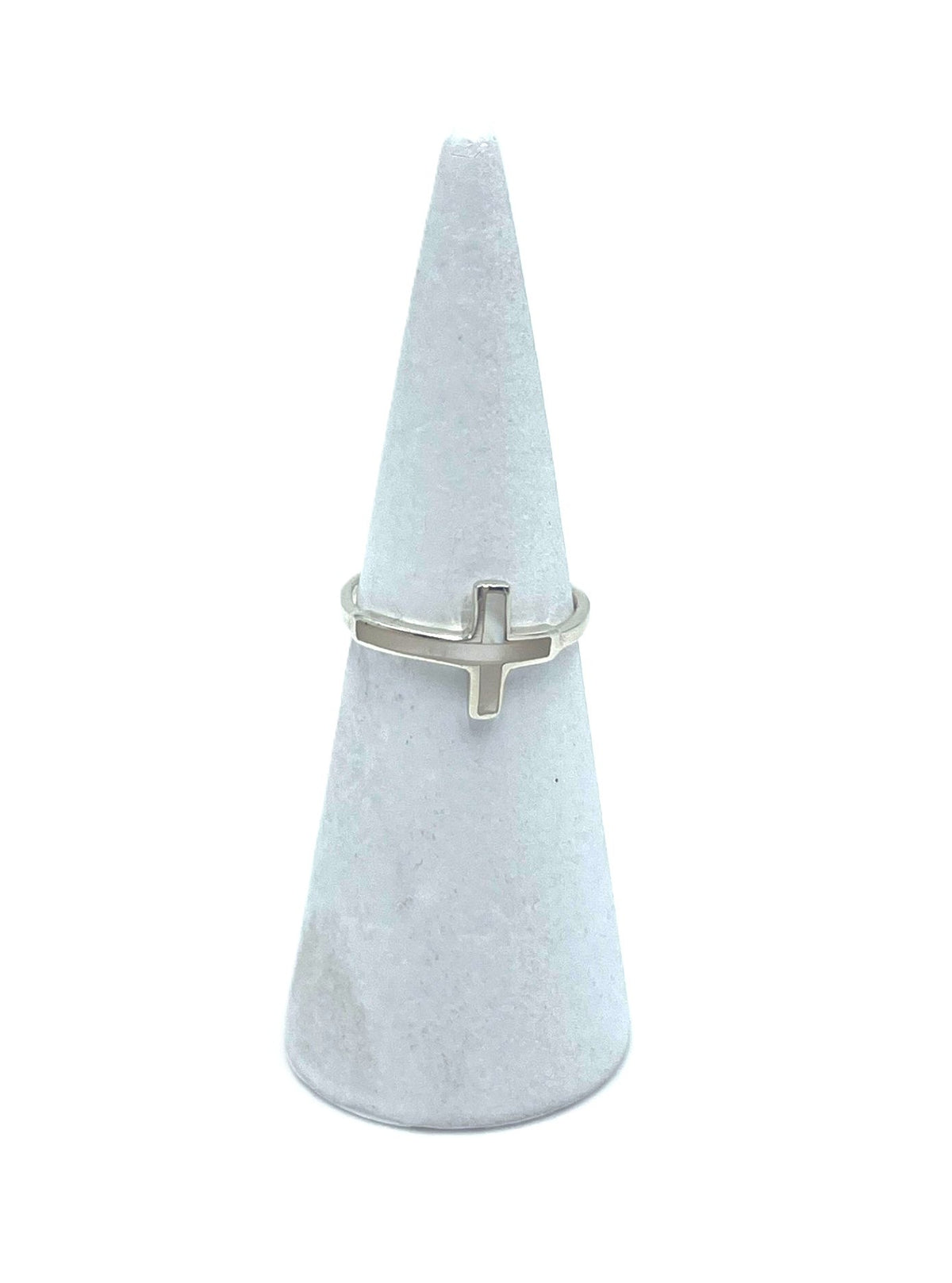 Side Cross Ring (Shell) 925 Sterling Silver
