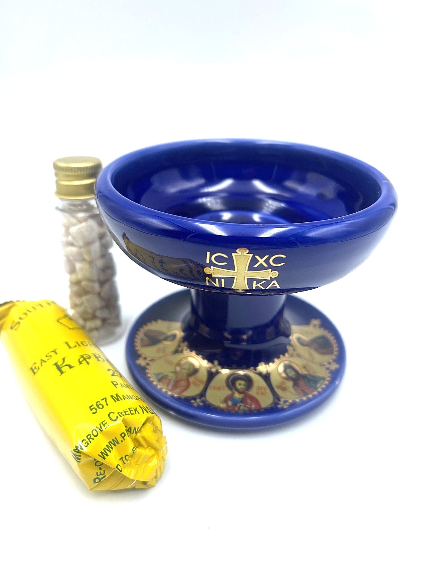 Ceramic Censor Livanistiri - Gold Leafed Icons (Various Colours)