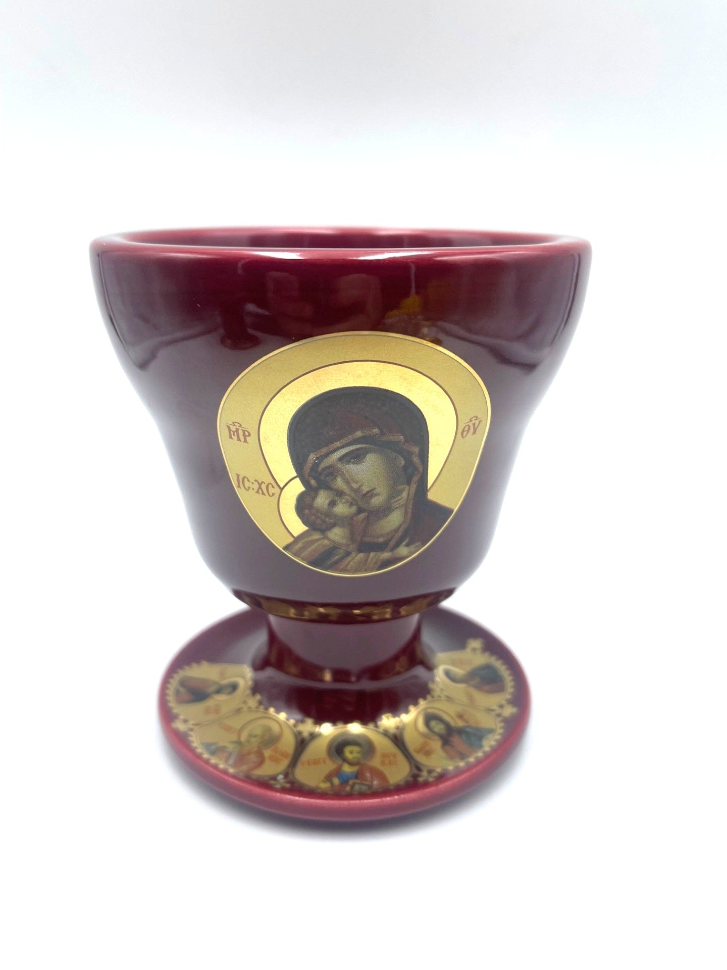 Ceramic Chalice Shaped Oil Vigil Lamp - Kandili (Various Colours)