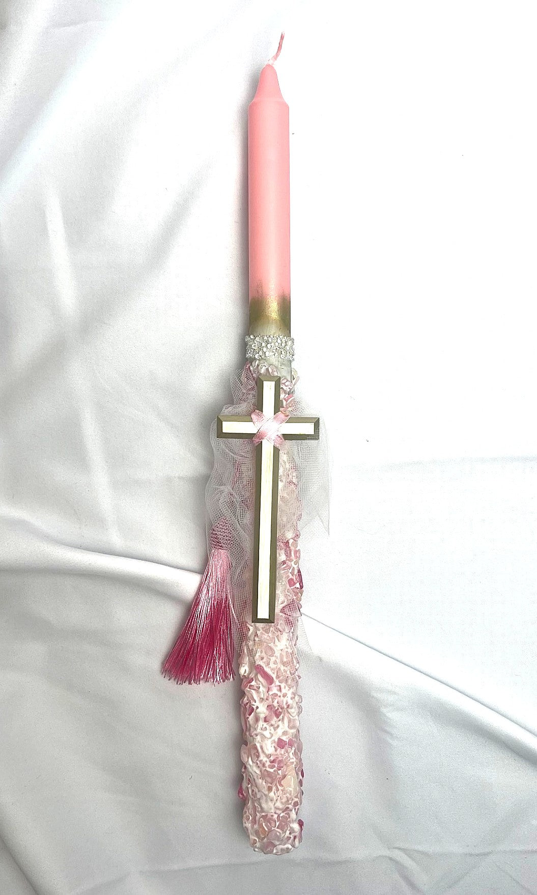 Textured Lambathes / Palm Sunday Easter Candles  3 Styles and Colours 40cm (LARGE)