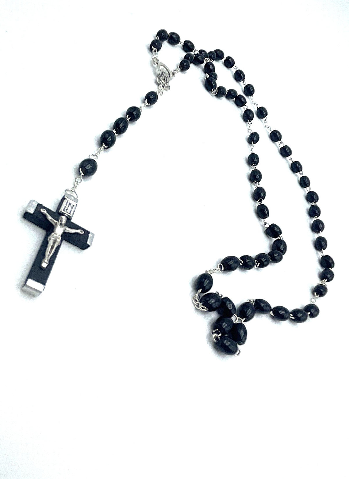 Catholic Wooden Rosary (Black) Made in Italy