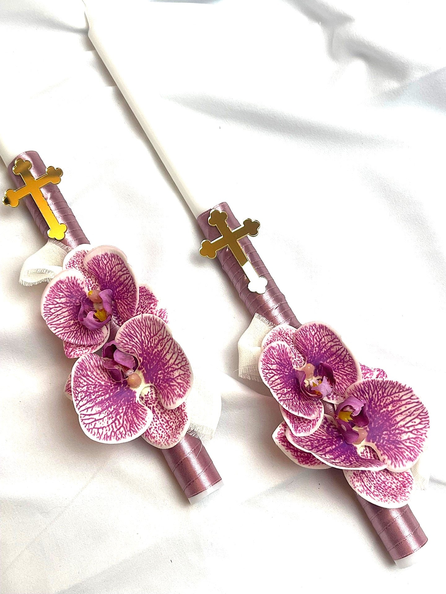 Orchid Dream Lambatha / Palm Sunday Candle 40cm (LARGE)