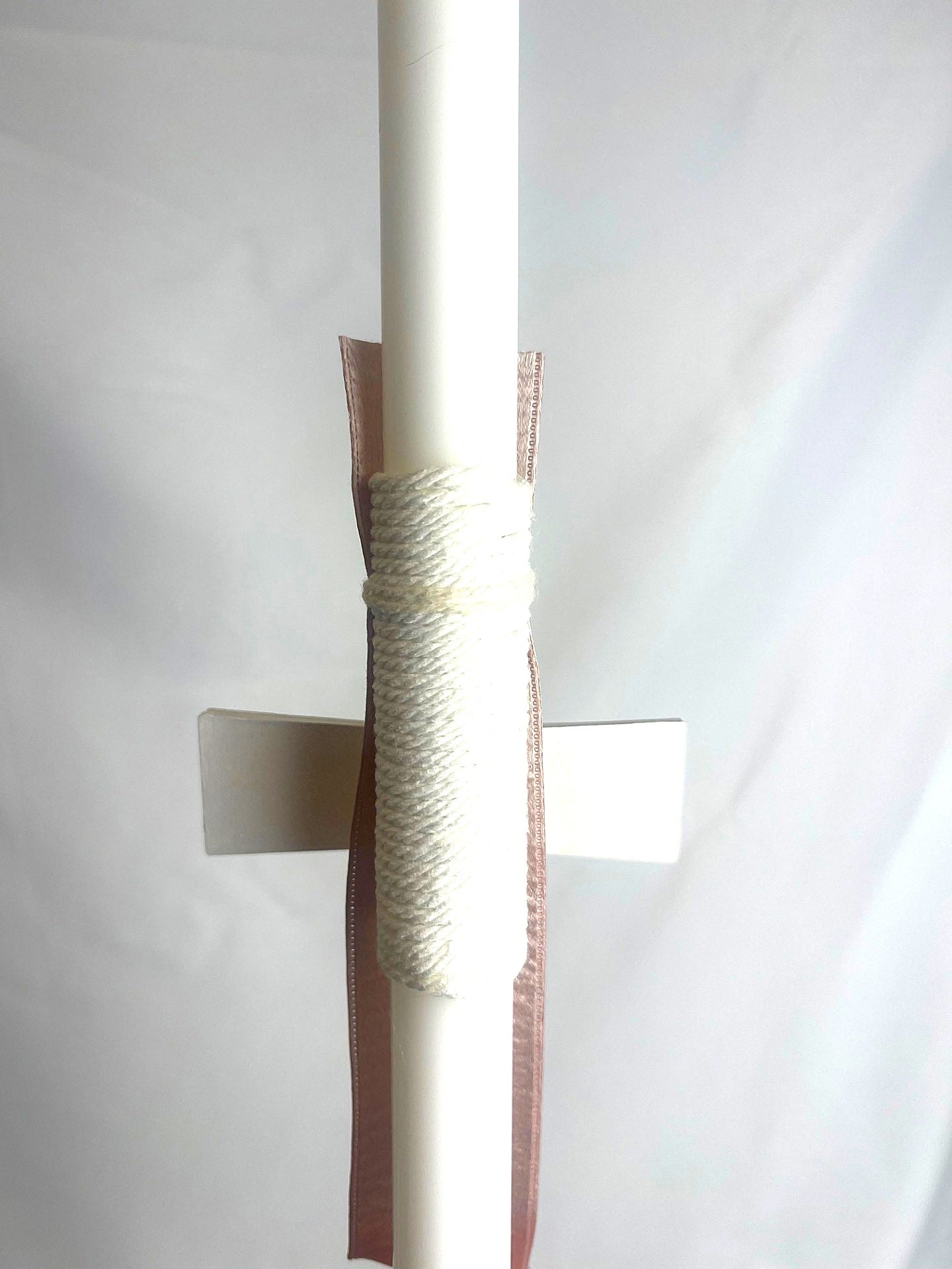 Gemstone Cross Lambatha / Palm Sunday Easter Candle 40cm (Large)