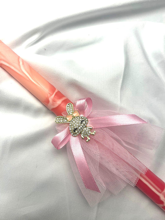 Sparkly Bunny Easter Candle / Lambatha 40cm (LARGE)
