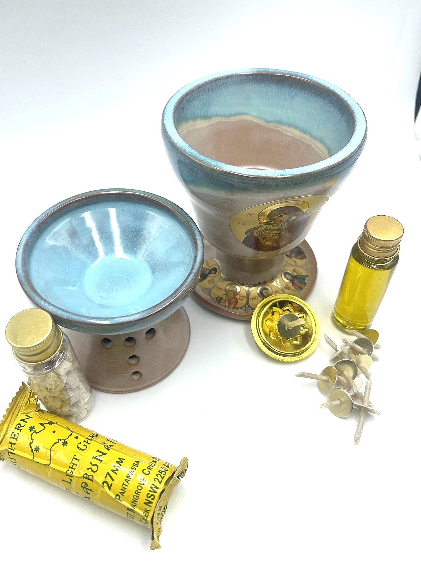 Ceramic Cross Censor - Livanistiri (Various Colours)