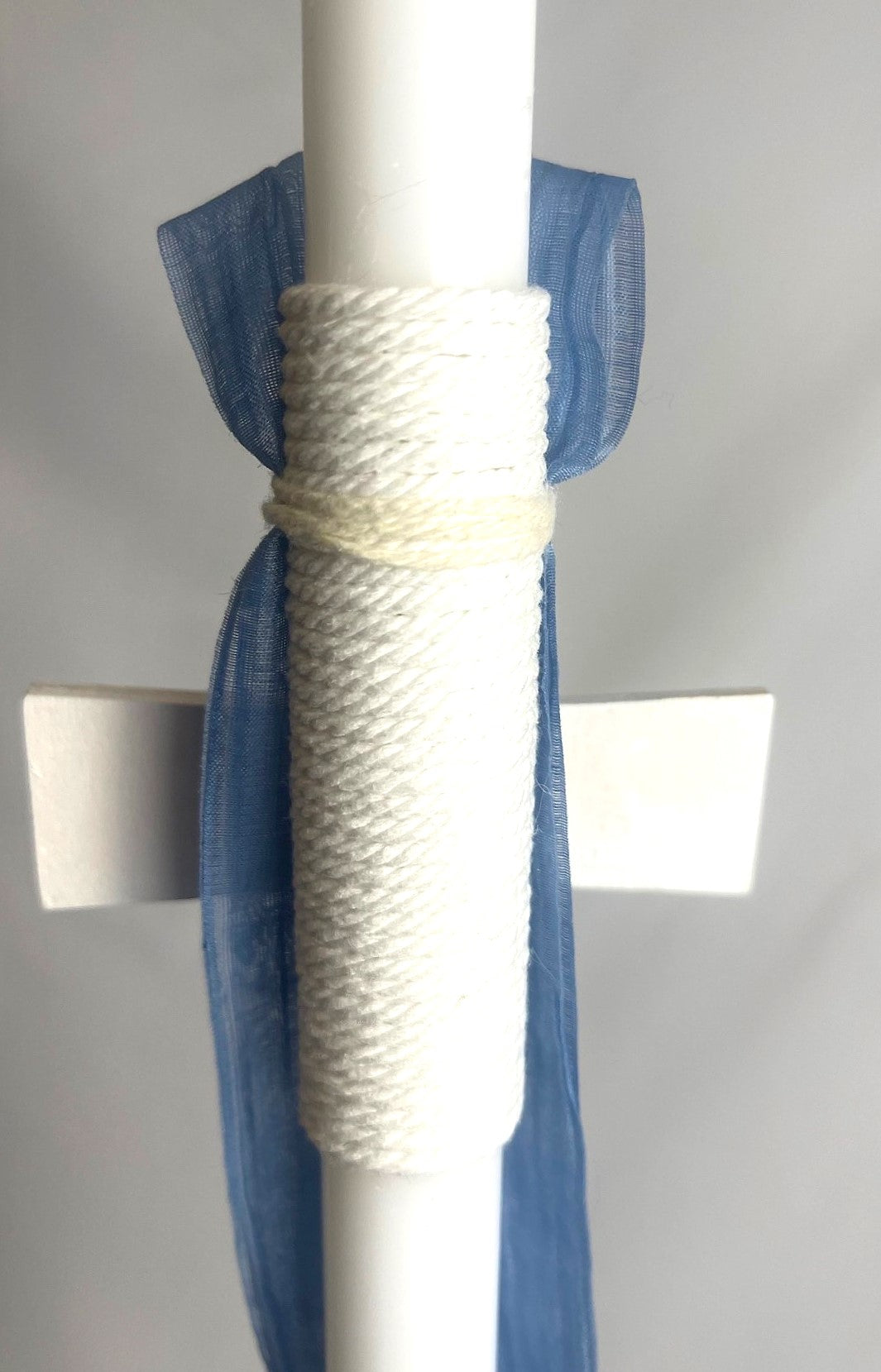 Gemstone Cross Lambatha / Palm Sunday Easter Candle 40cm (Large)