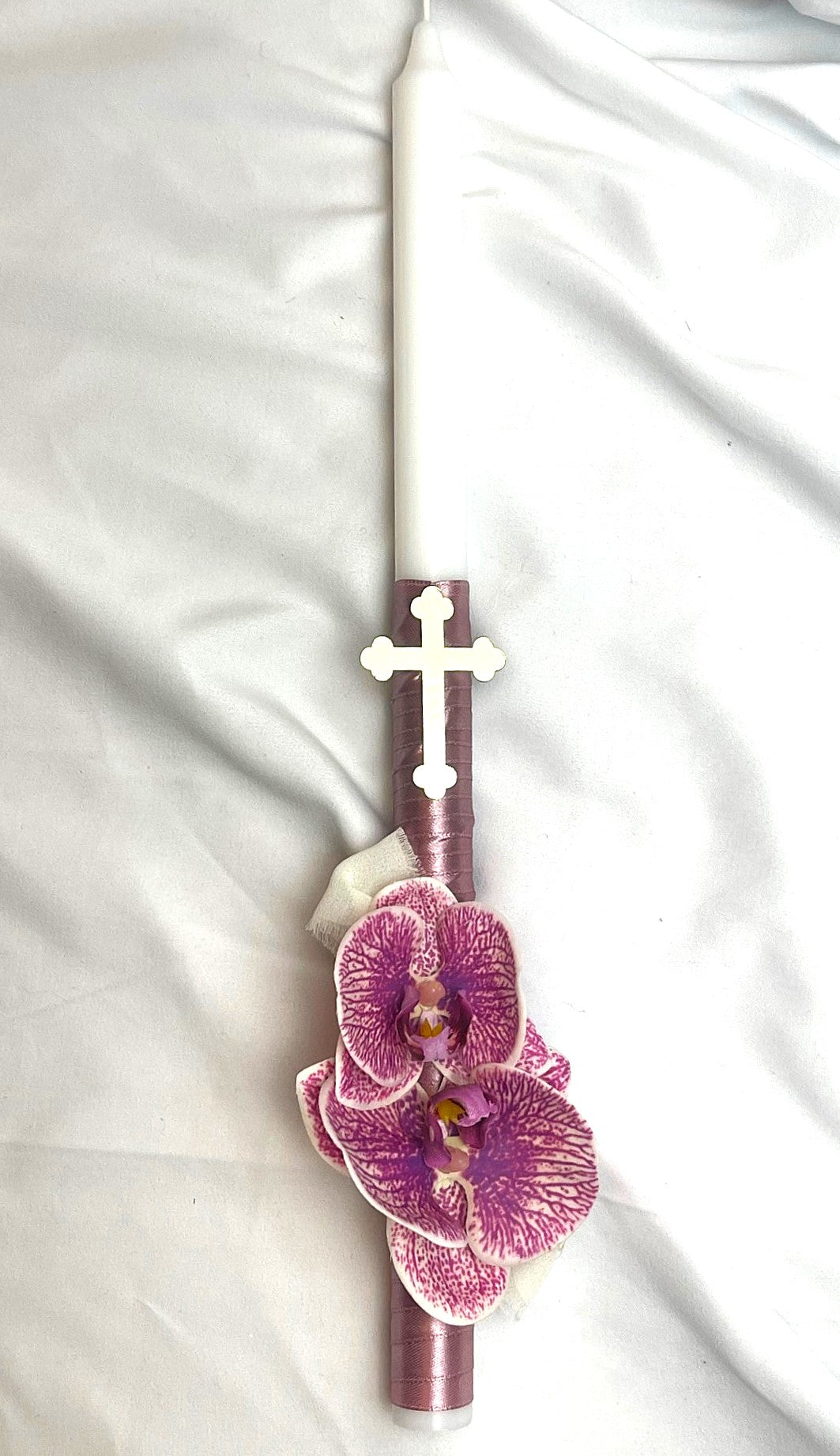 Orchid Dream Lambatha / Palm Sunday Candle 40cm (LARGE)