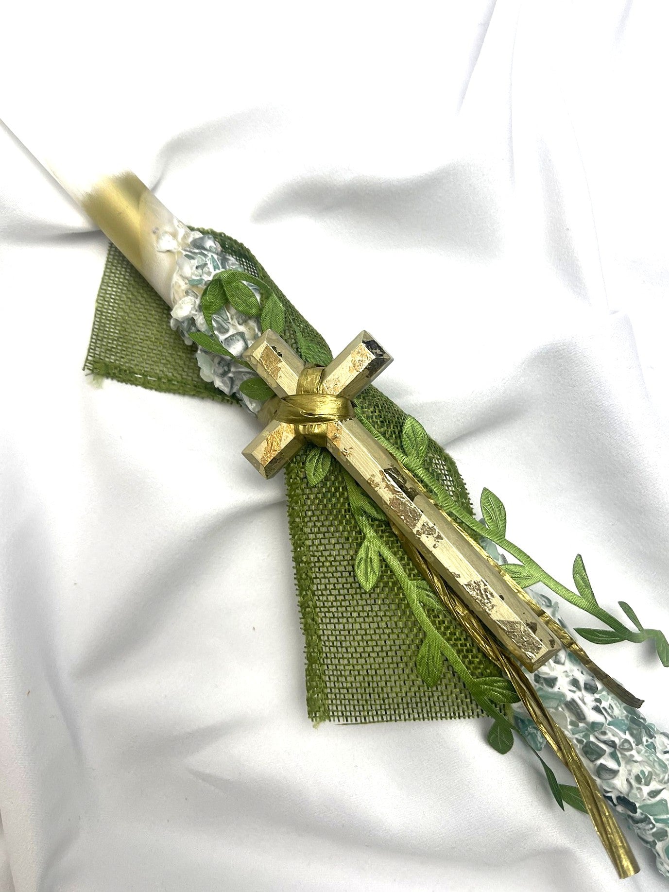 Textured Lambathes / Palm Sunday Easter Candles  3 Styles and Colours 40cm (LARGE)