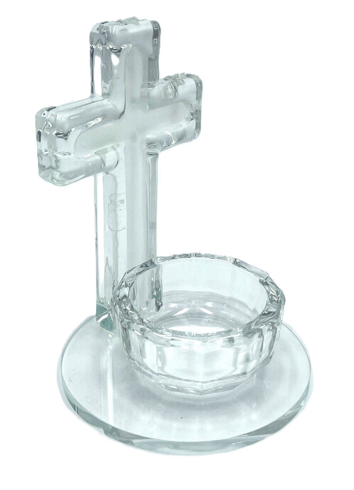 Glass Cross Tealight Holder